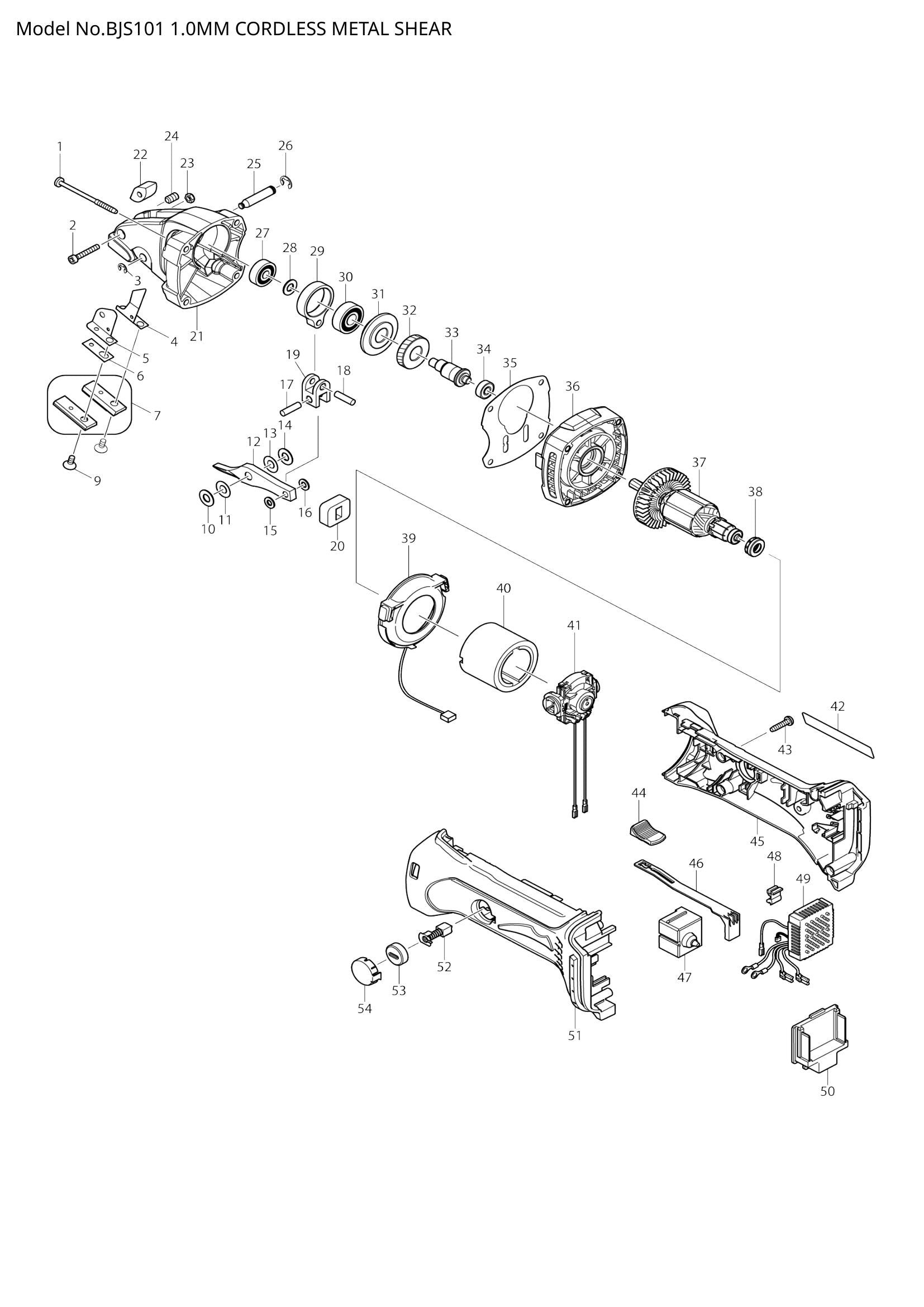 BJS101 exploded view