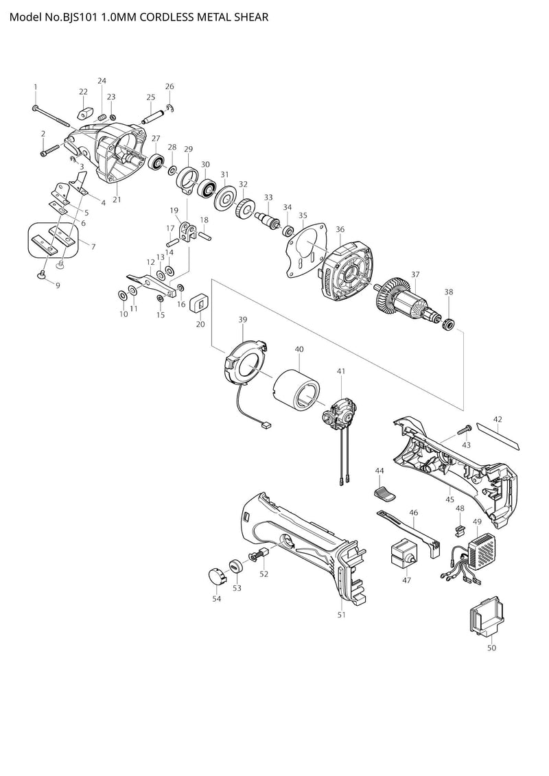 BJS101 exploded view