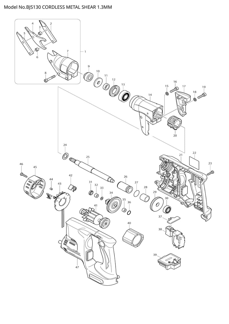 BJS130 exploded view