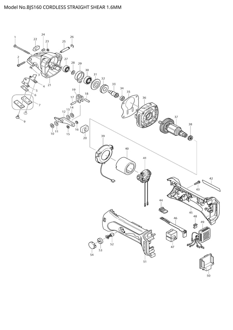 BJS160 exploded view