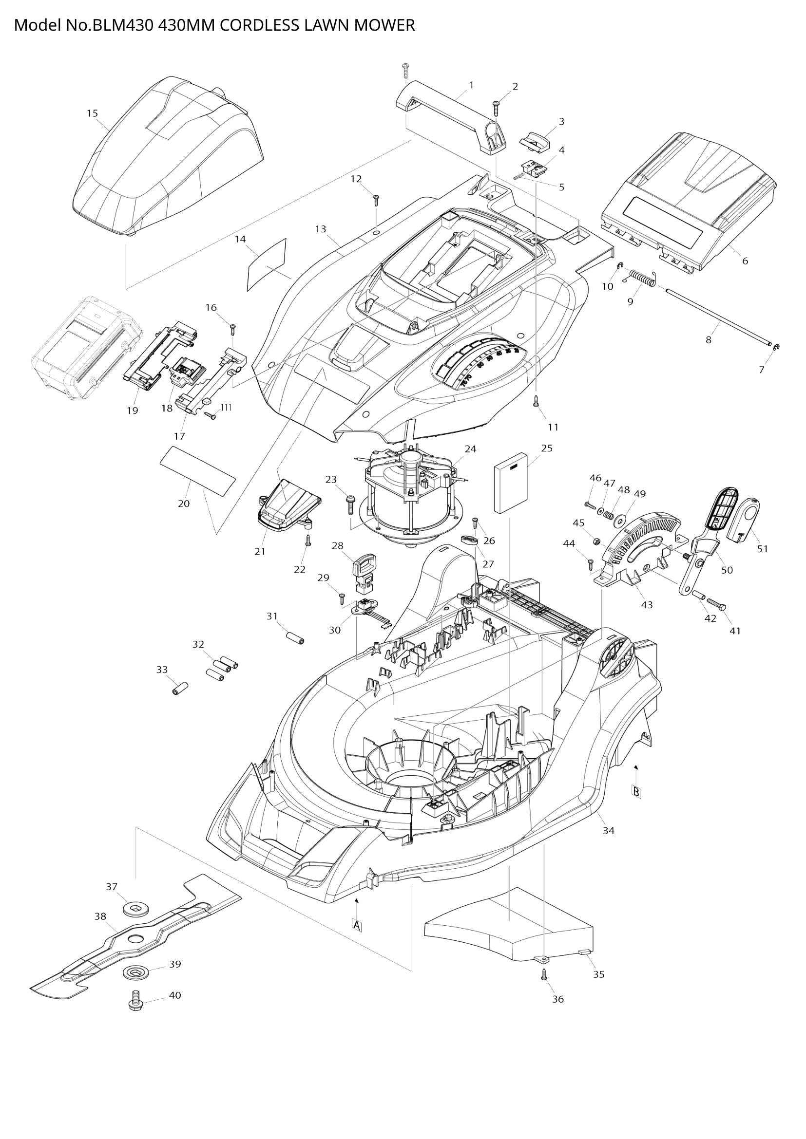 BLM430 exploded view
