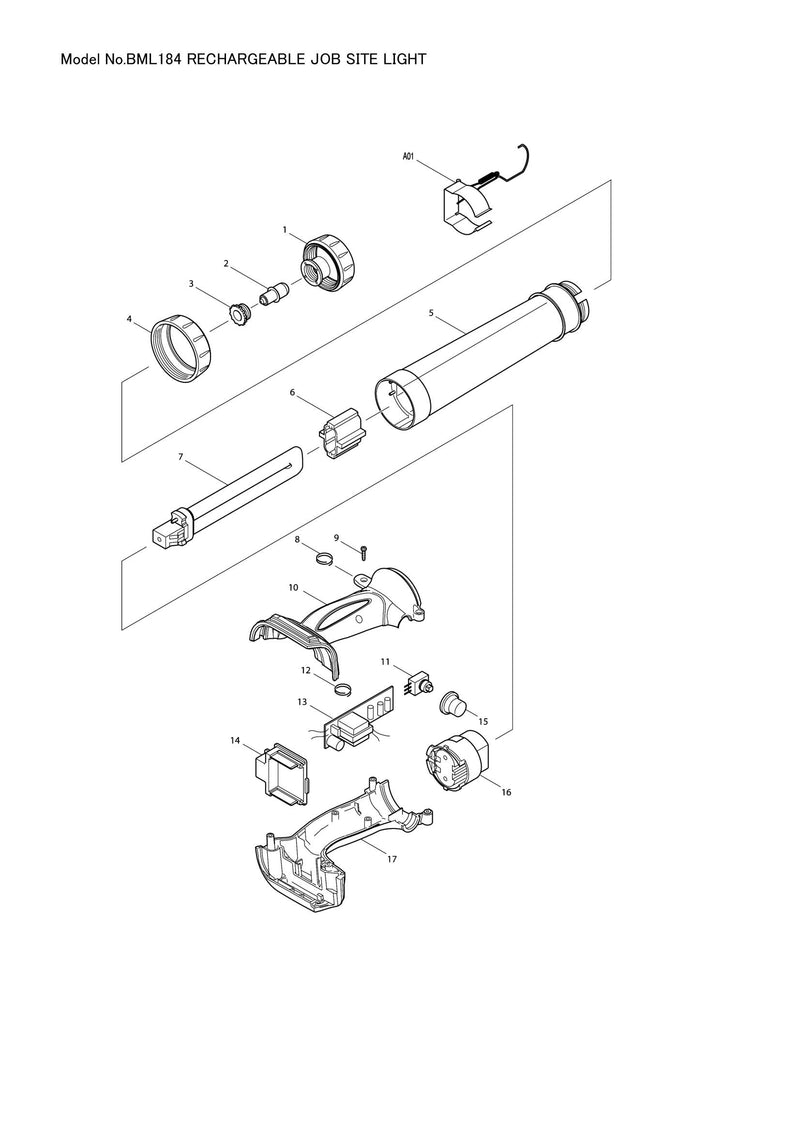 BML184 exploded view