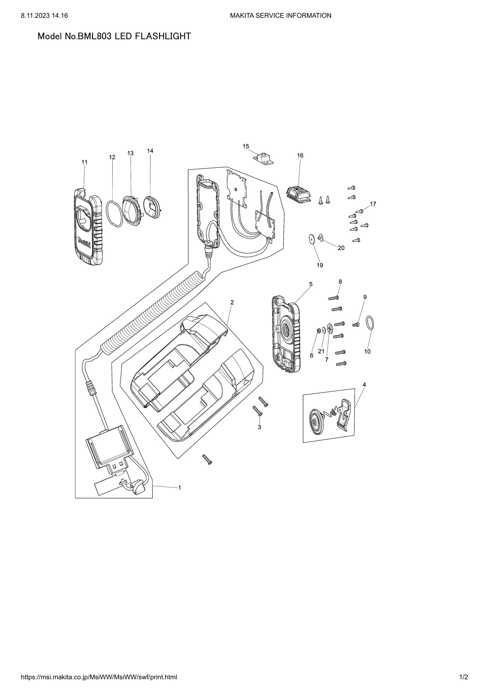 BML803 exploded view