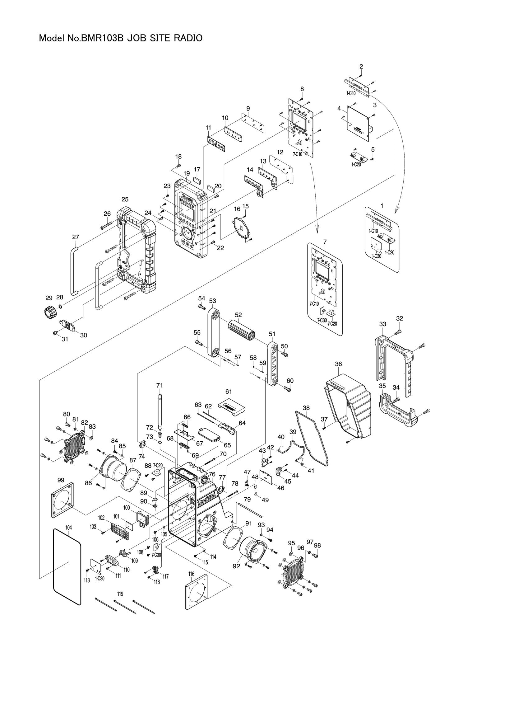 BMR103B exploded view