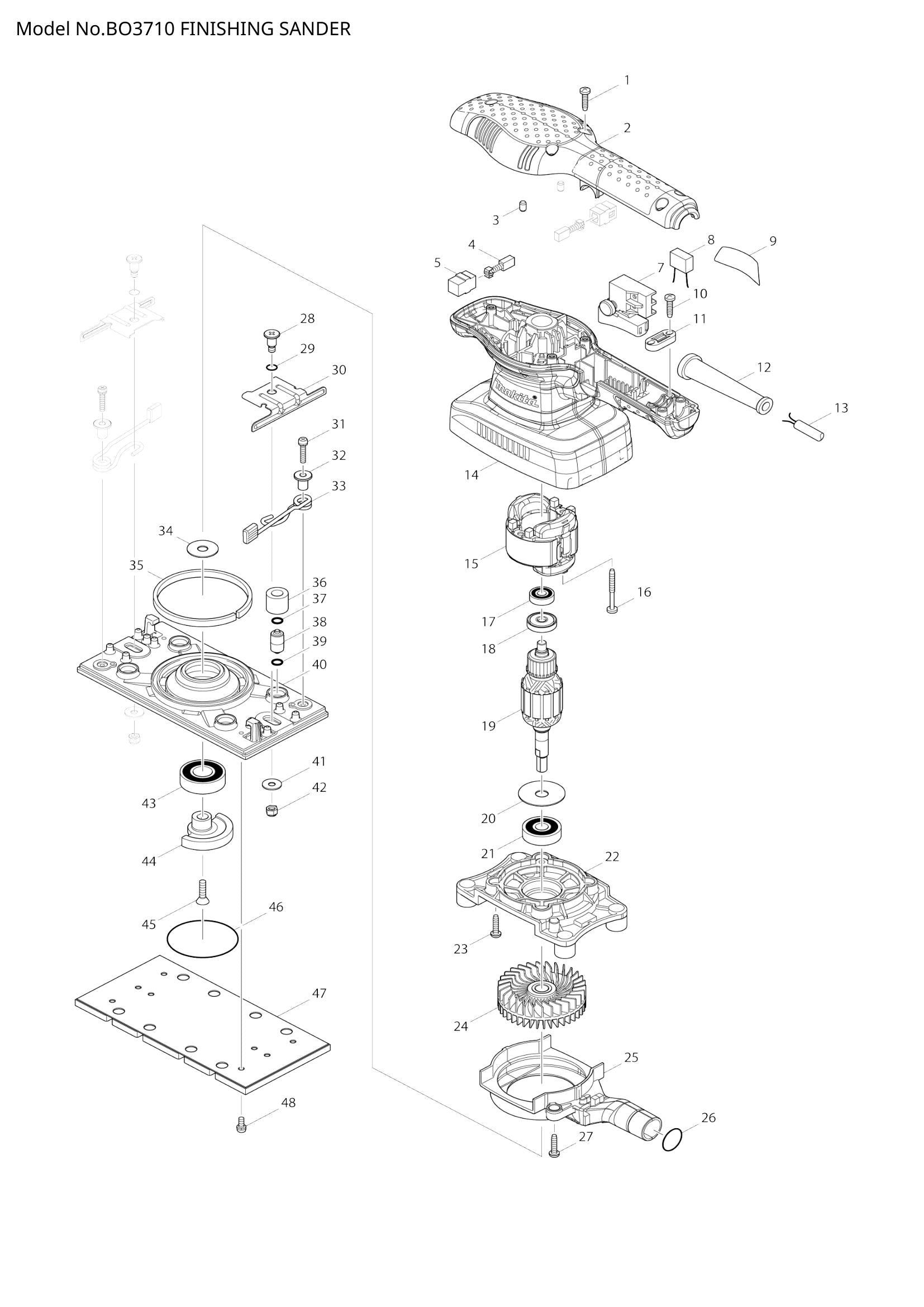 BO3710 exploded view