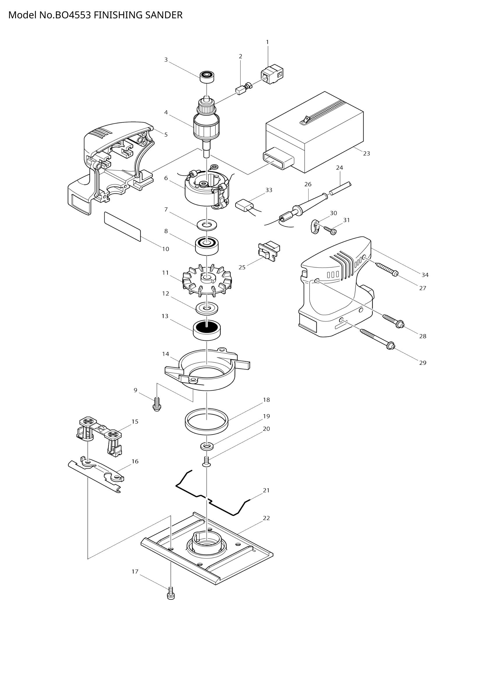 BO4553 exploded view