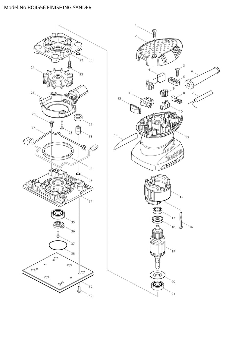 BO4556 exploded view