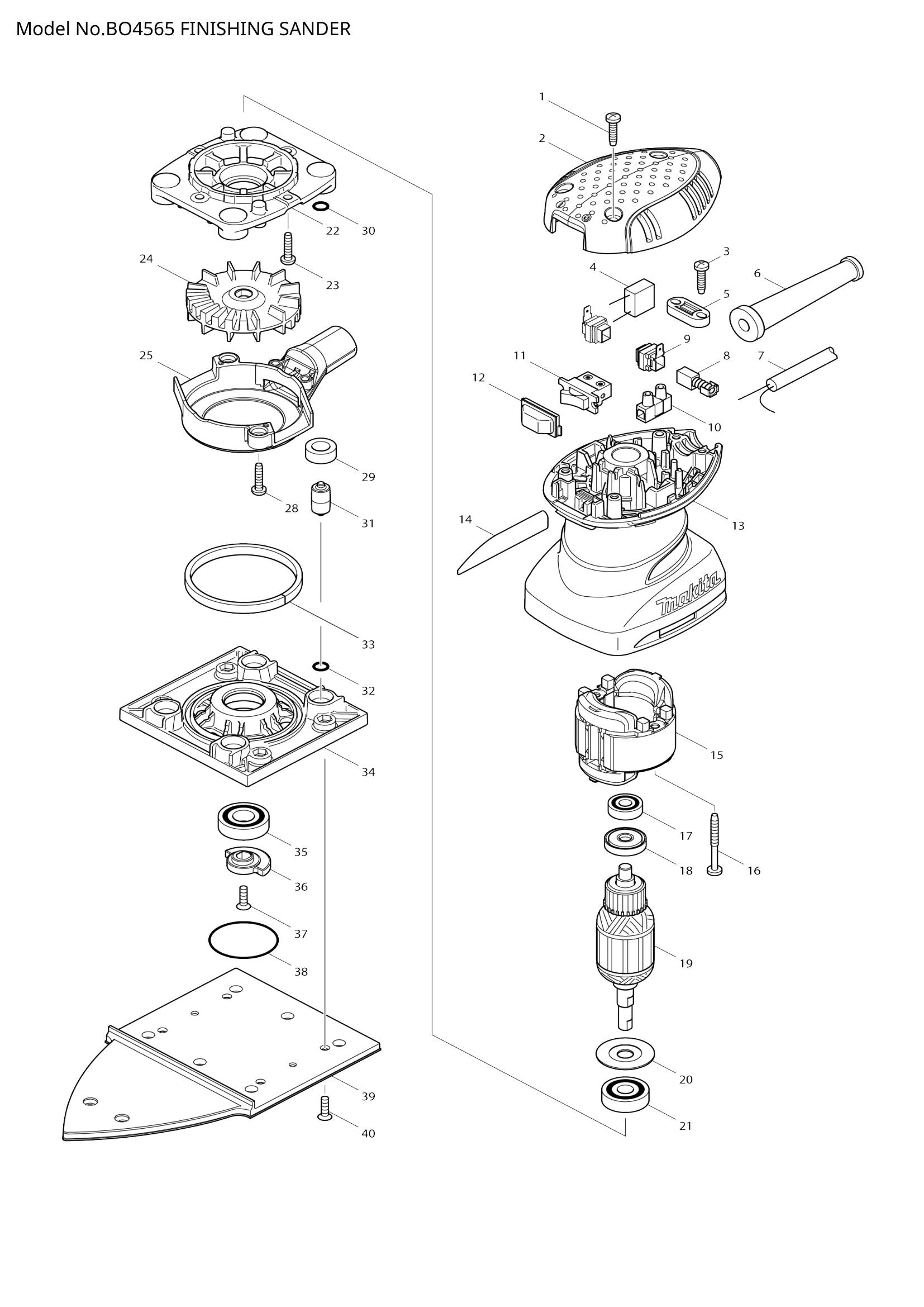 BO4565 exploded view
