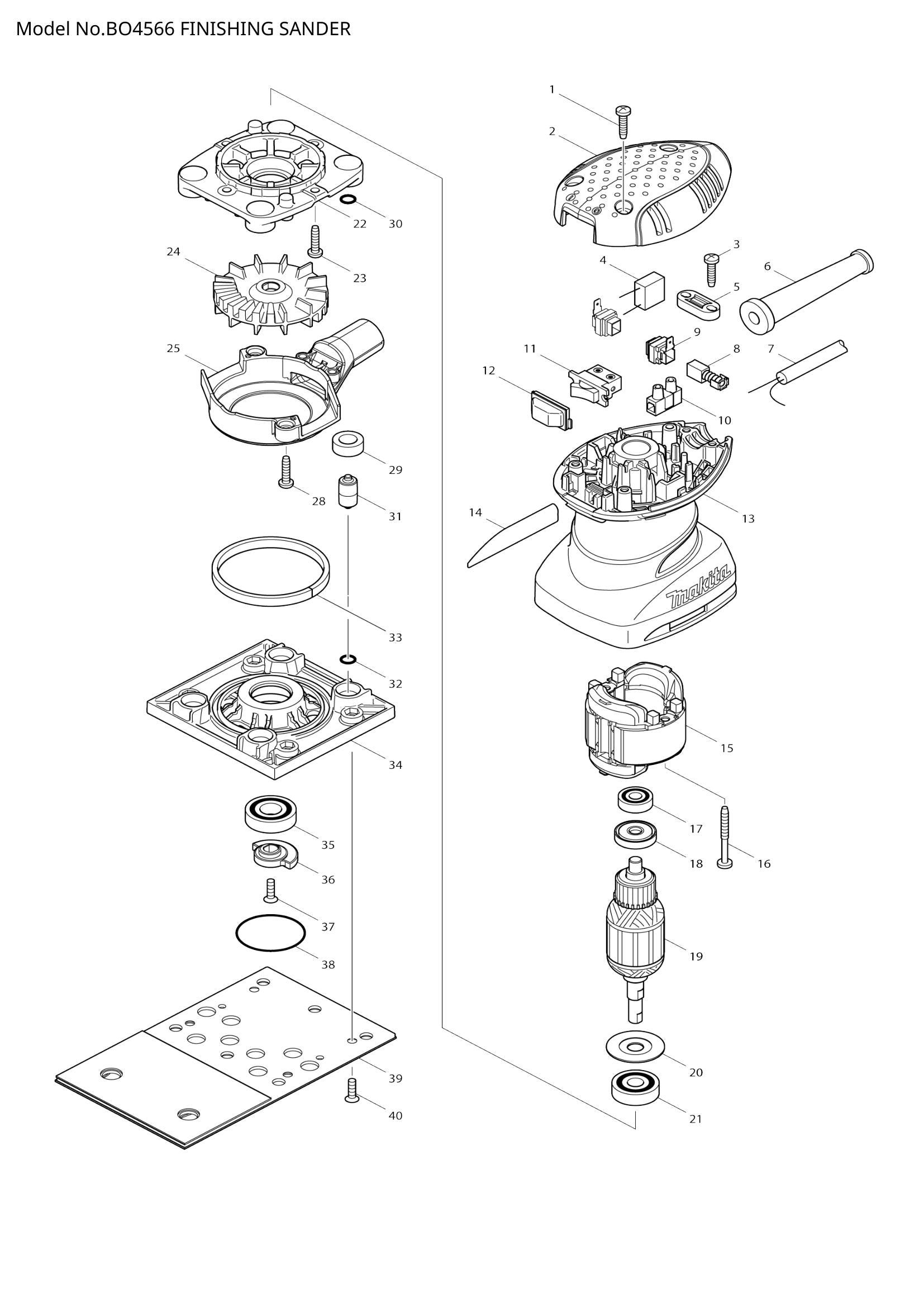 BO4566 exploded view