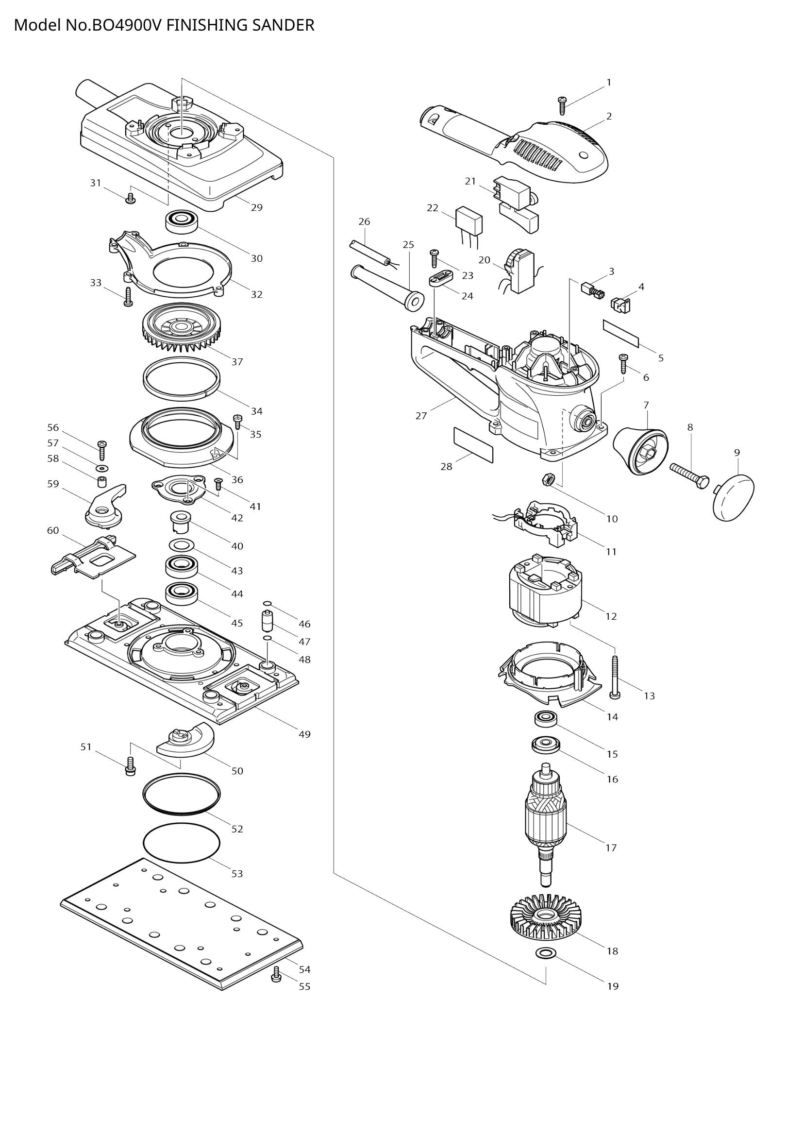 BO4900V exploded view