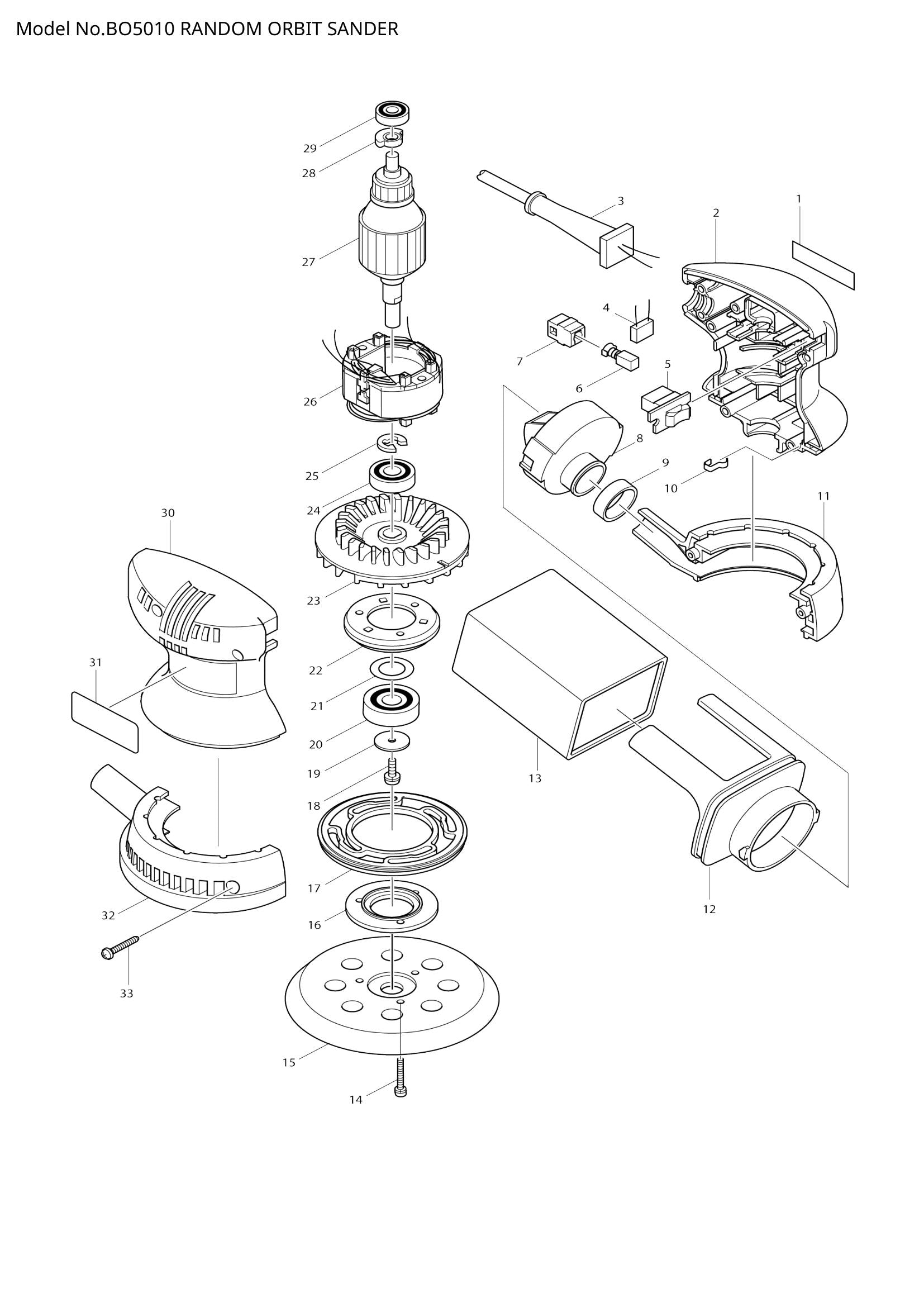 BO5010 exploded view