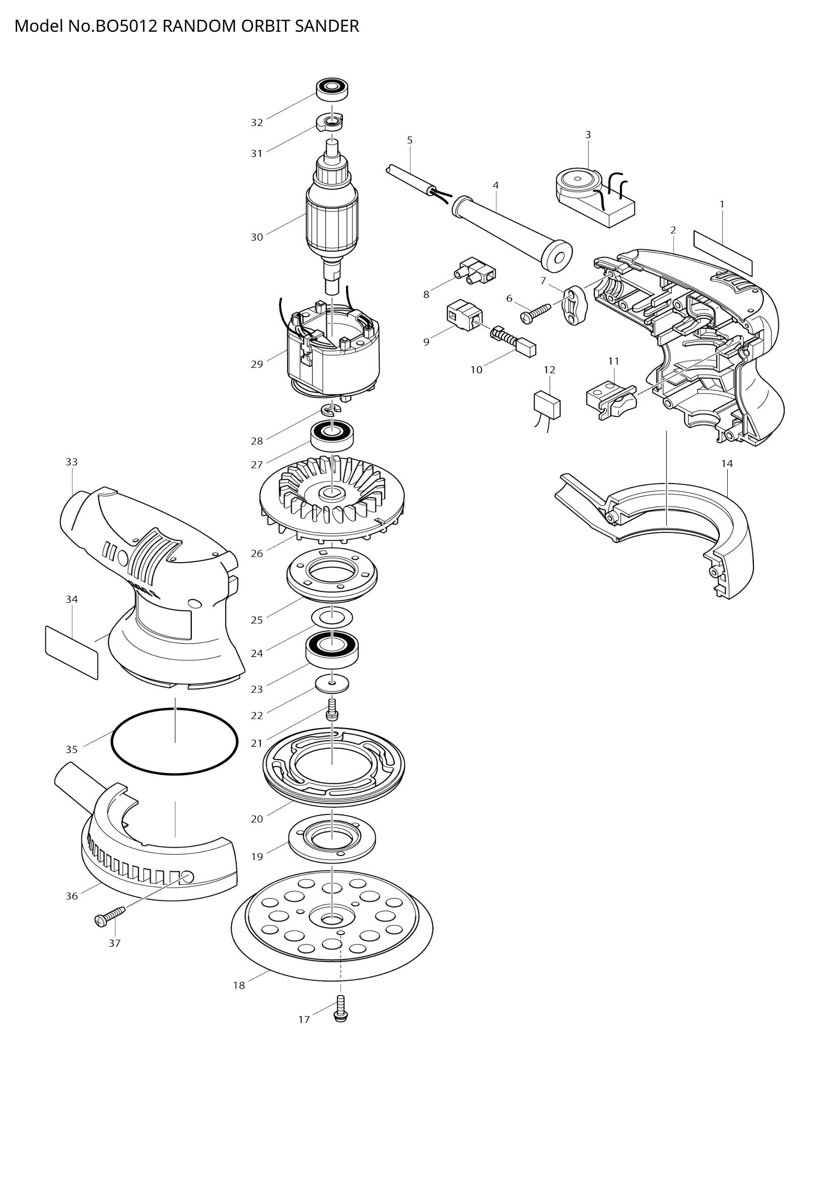 BO5012 exploded view
