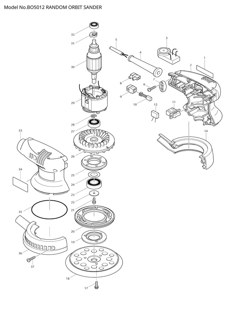 BO5012 exploded view