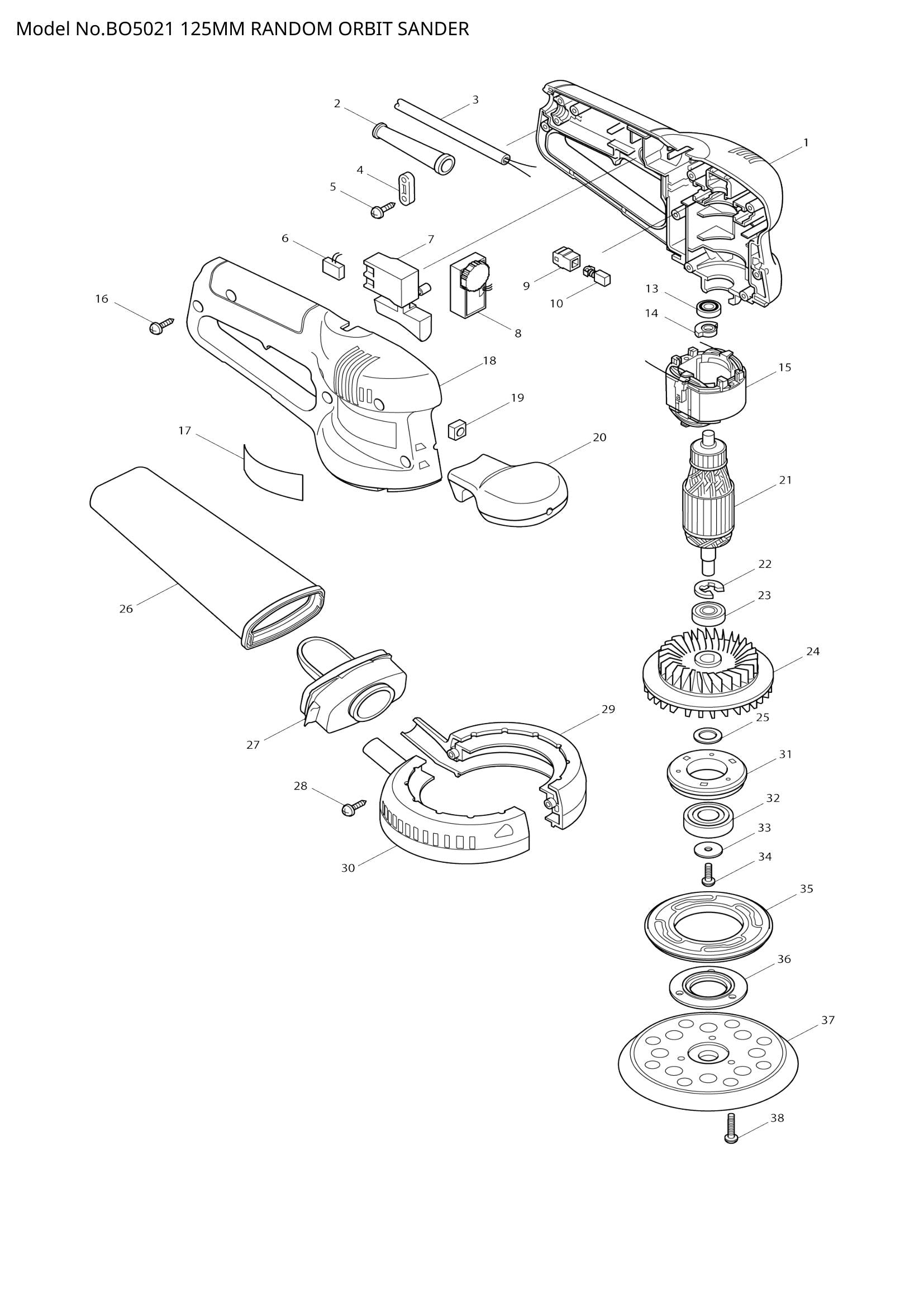 BO5021 exploded view
