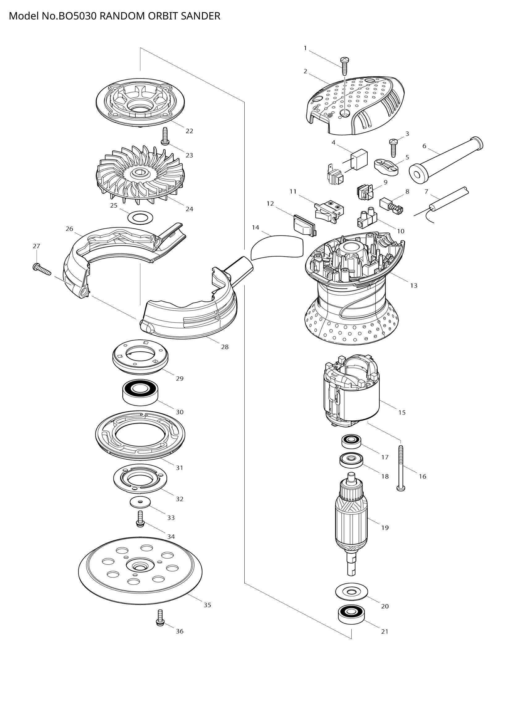 BO5030 exploded view
