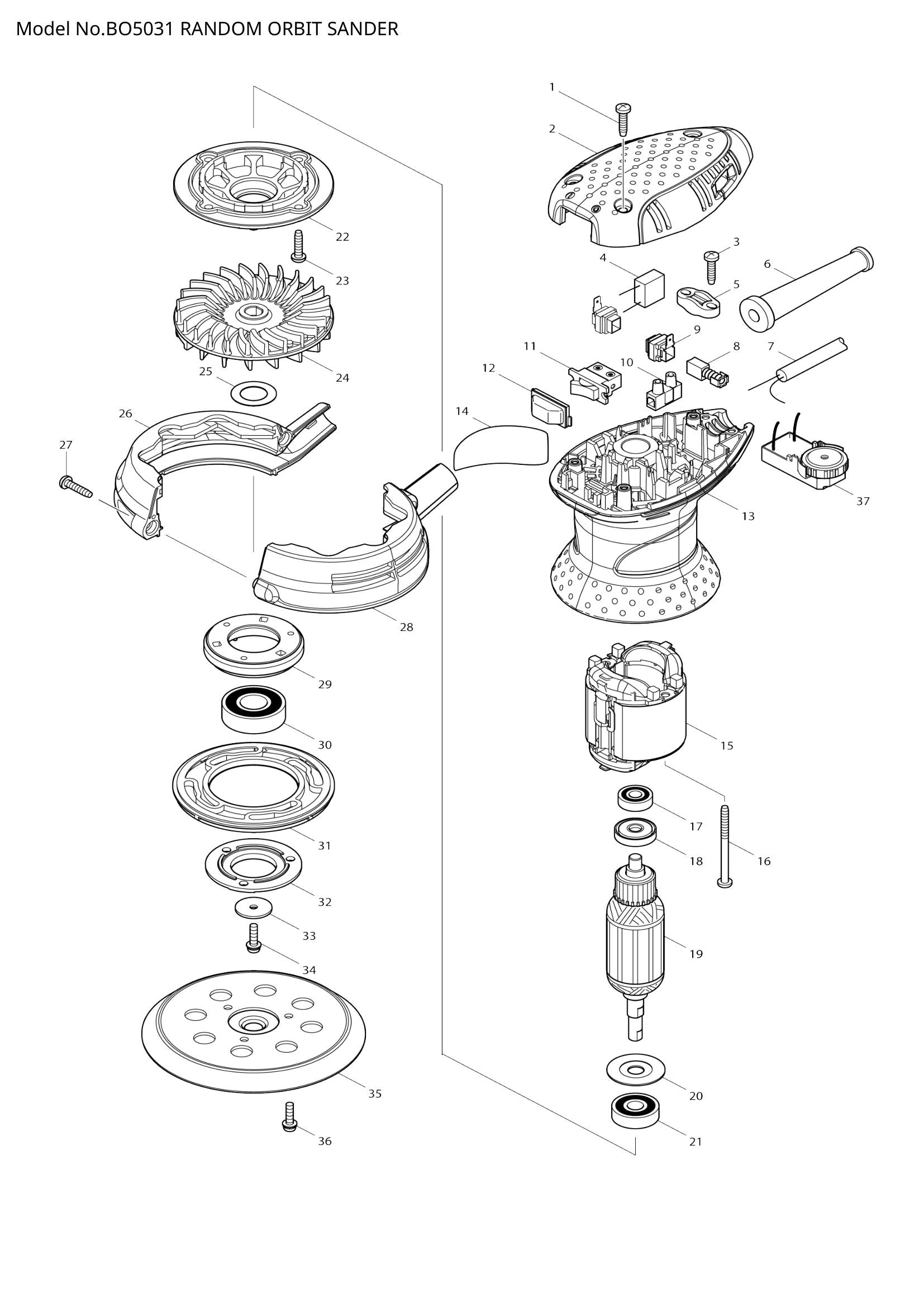 BO5031 exploded view