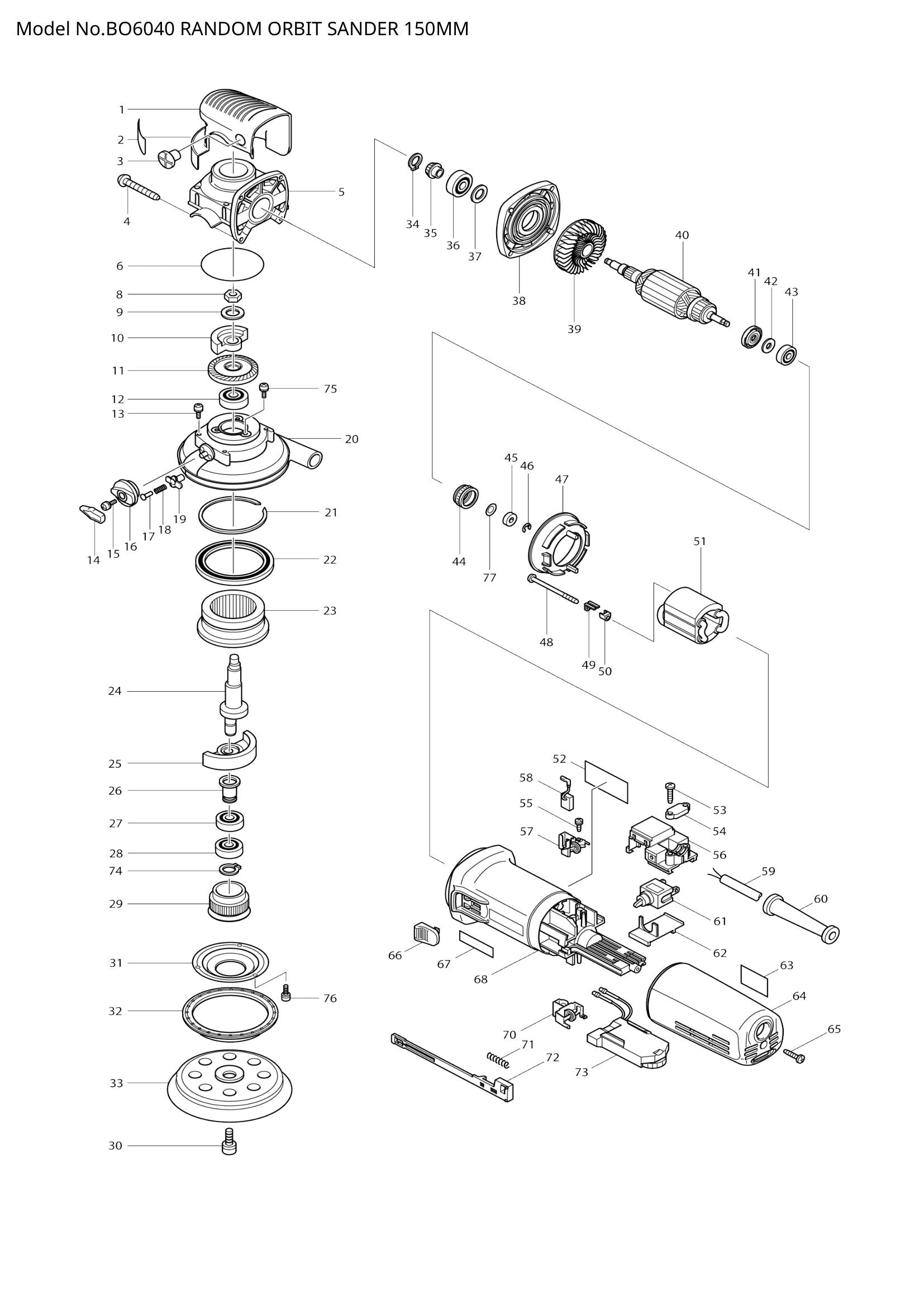 BO6040 exploded view
