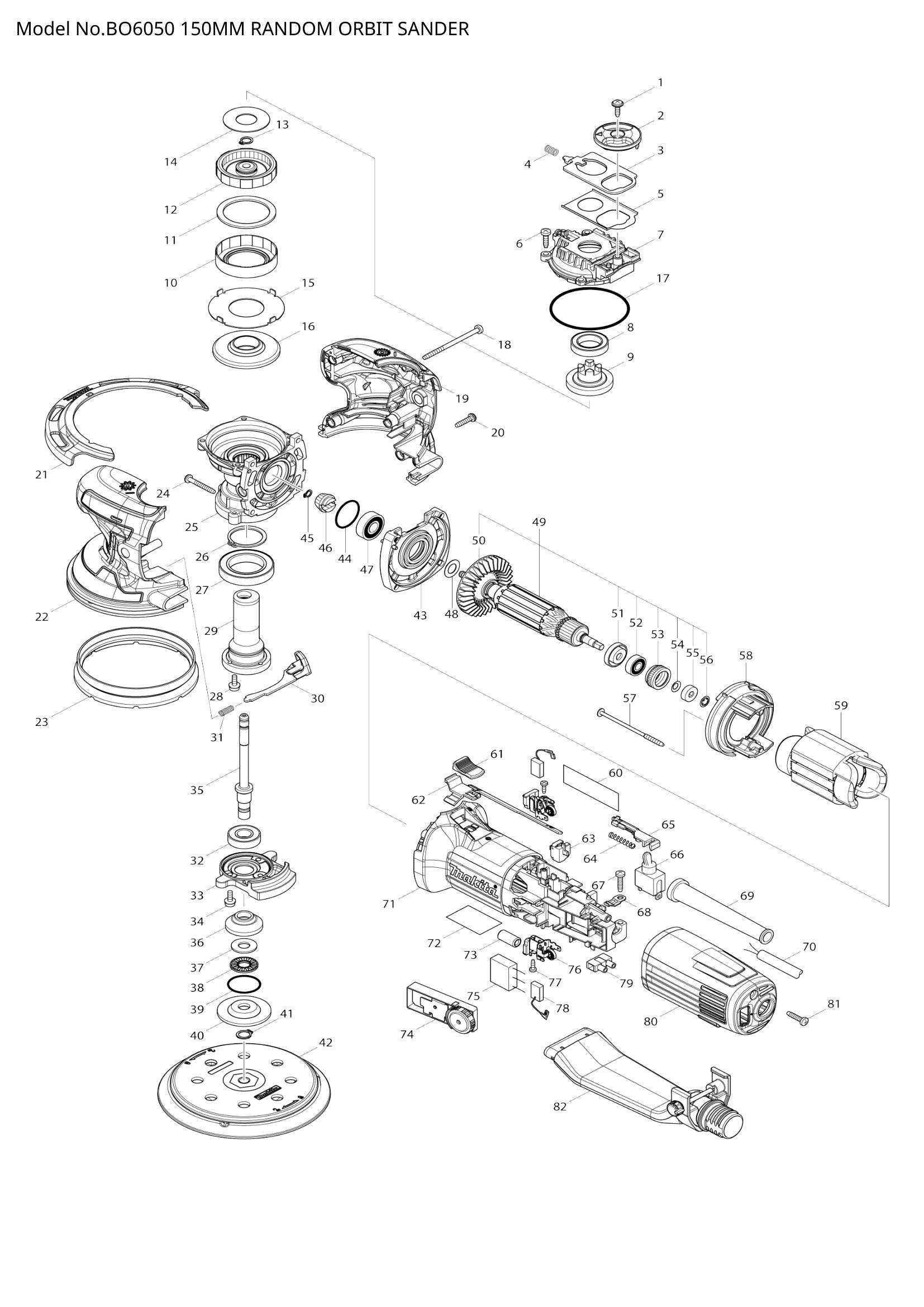 BO6050 exploded view