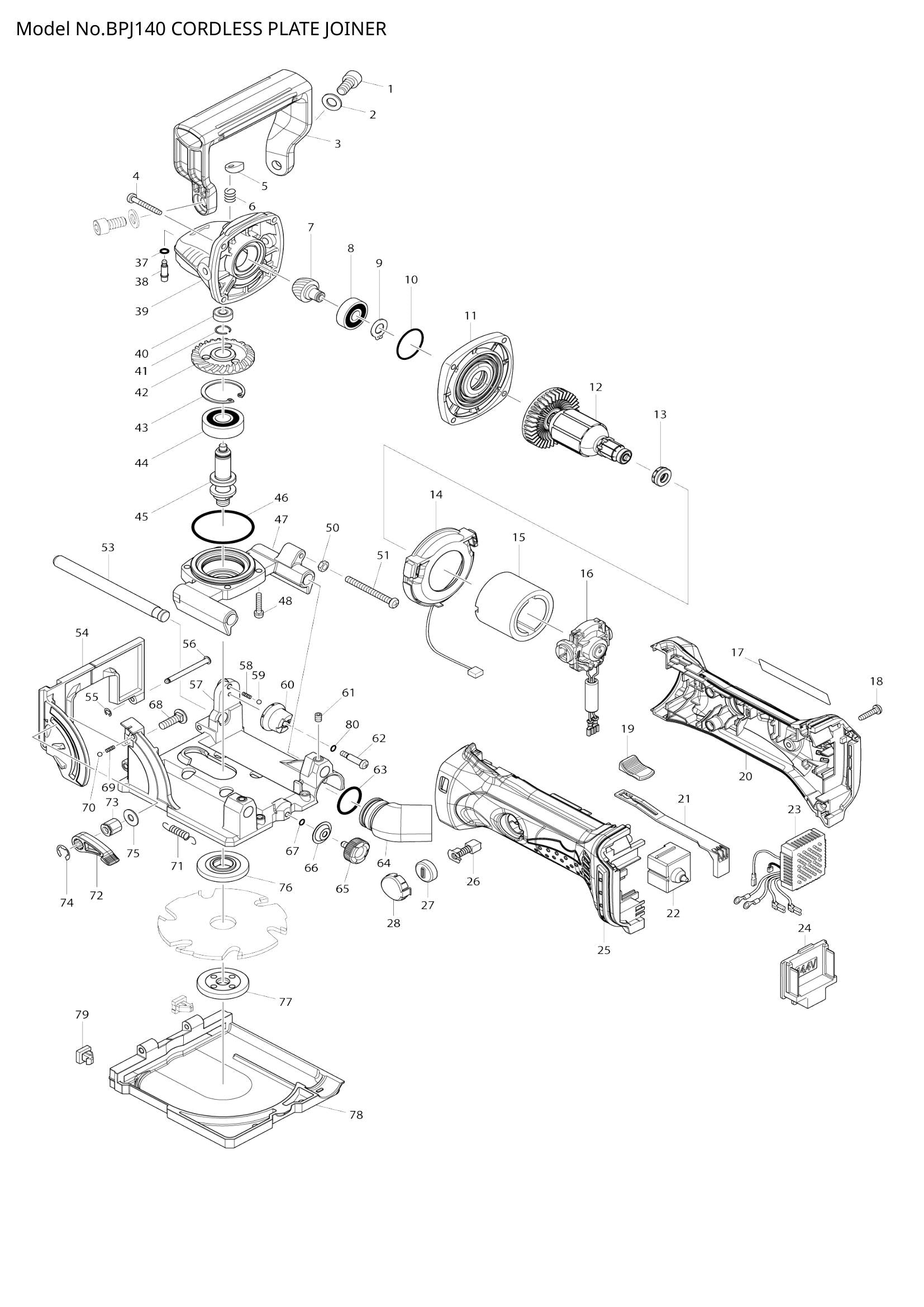 BPJ140 exploded view
