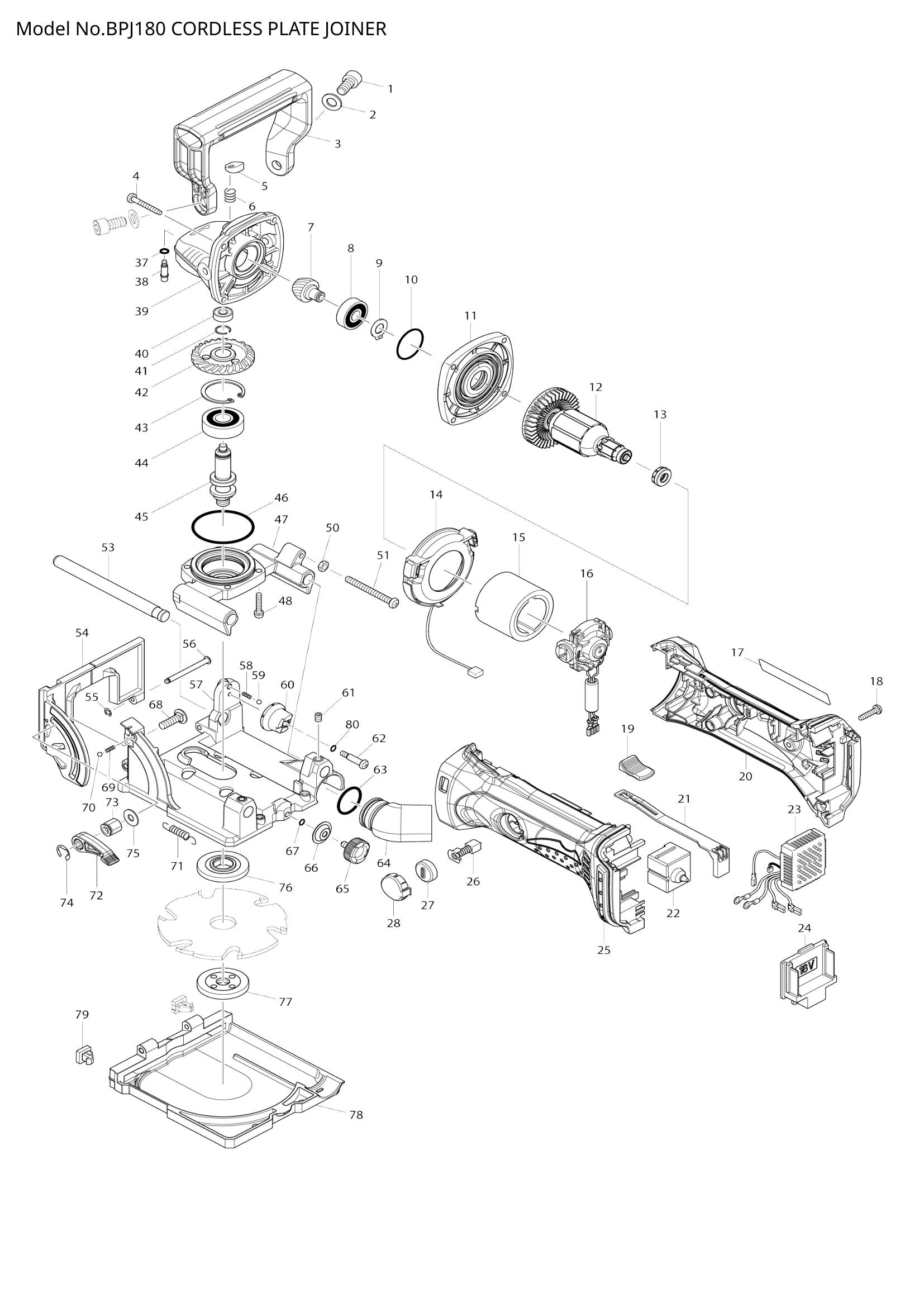 BPJ180 exploded view