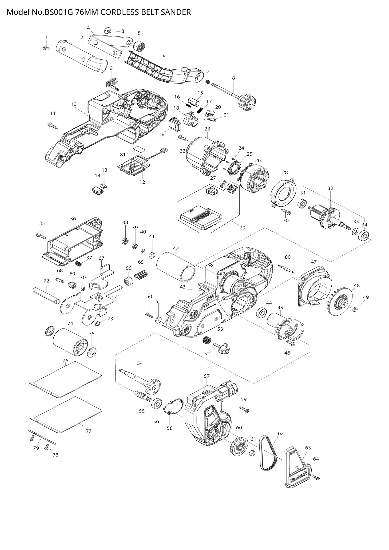 BS001G exploded view
