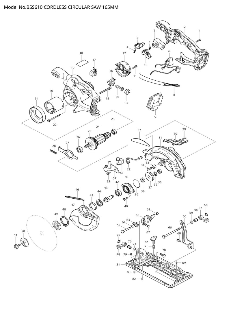 BSS610 exploded view