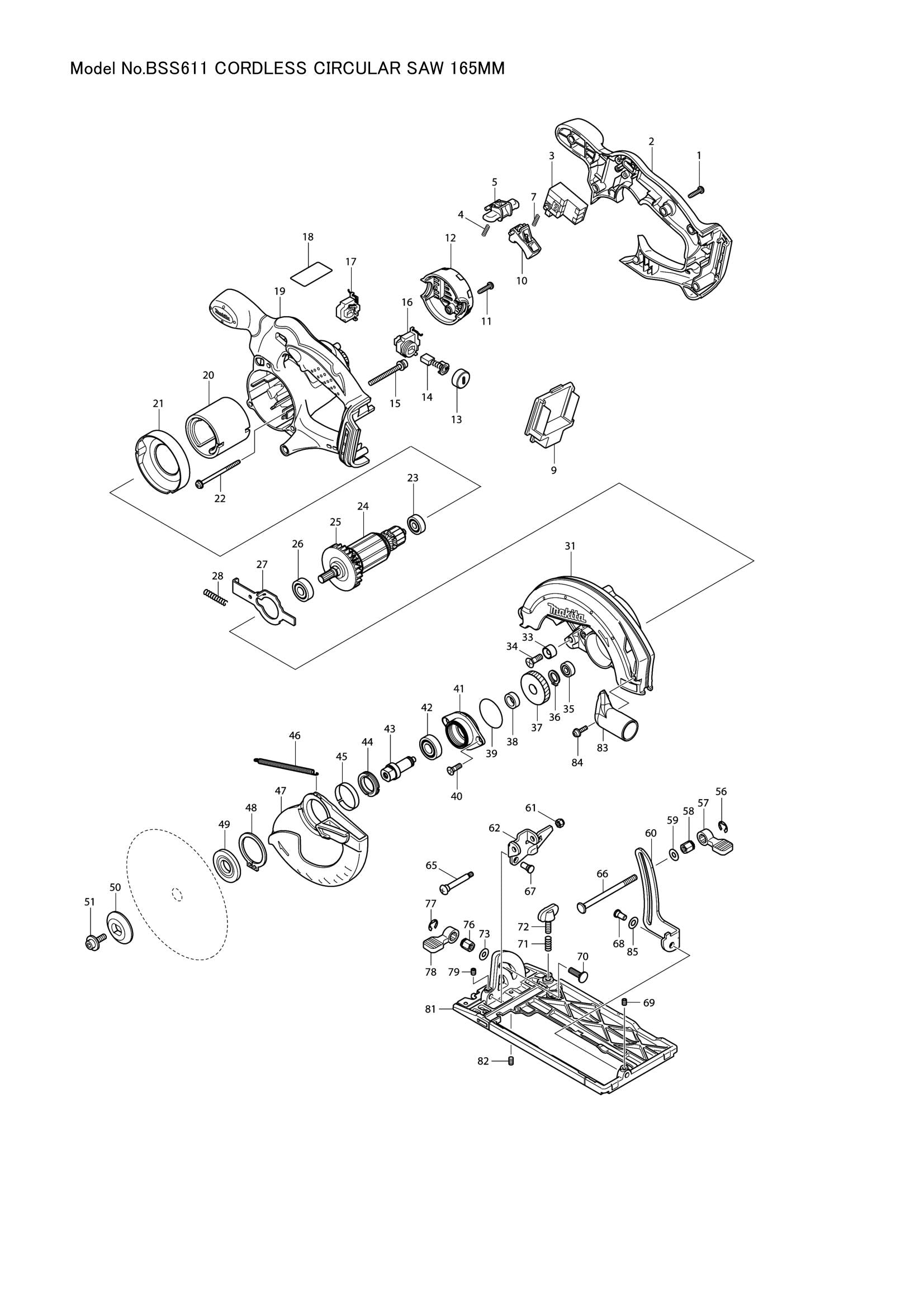 BSS611 exploded view