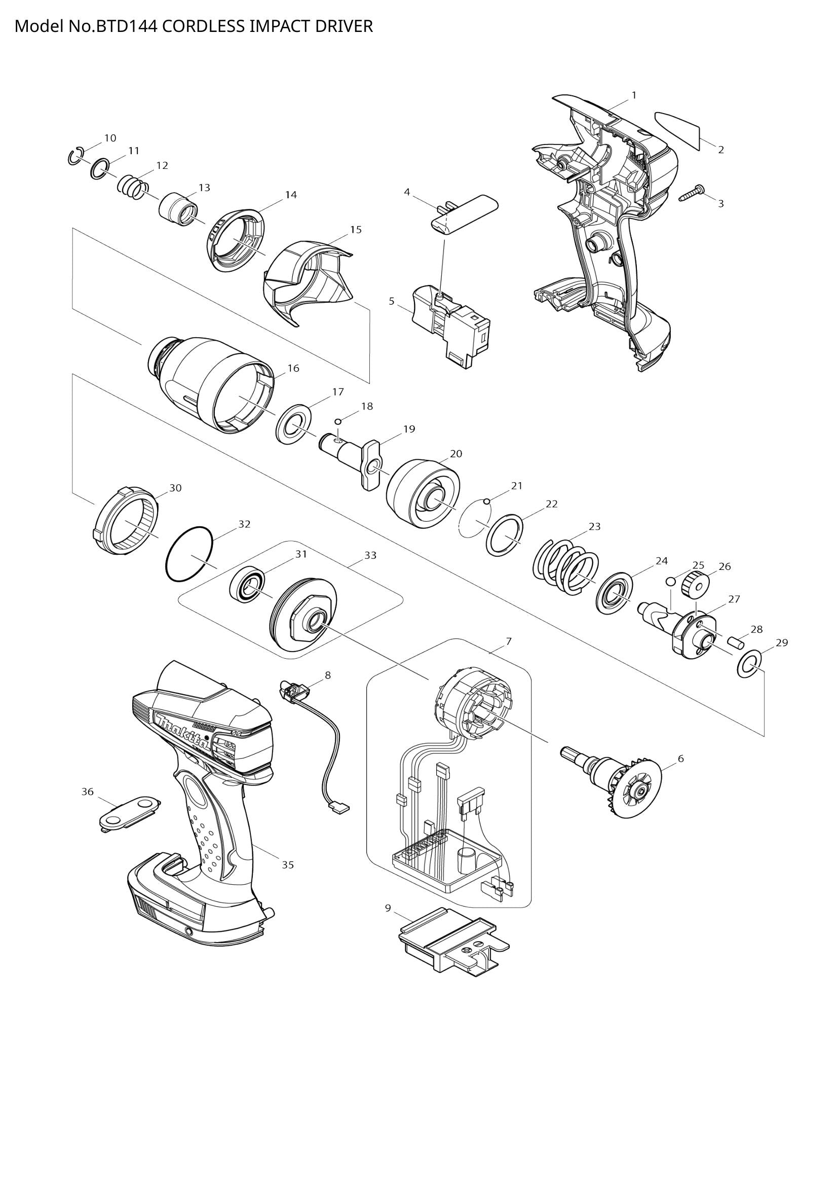 BTD144 exploded view