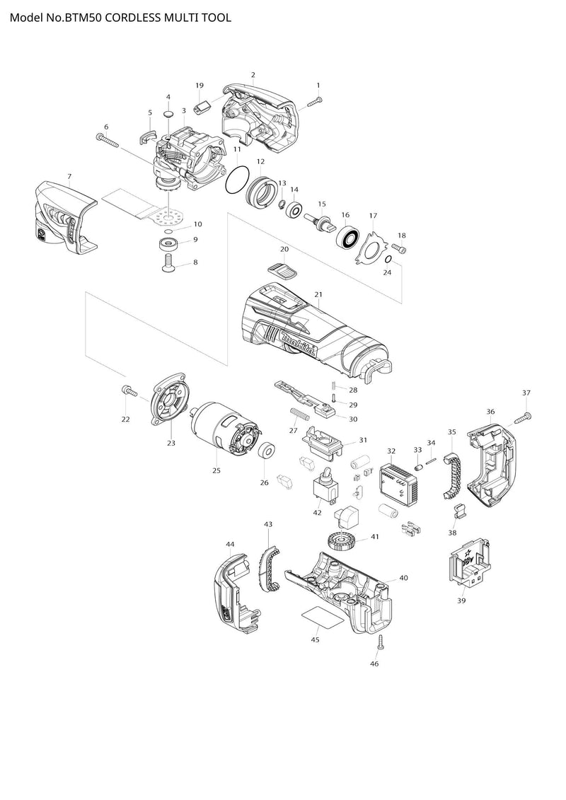 BTM50 exploded view