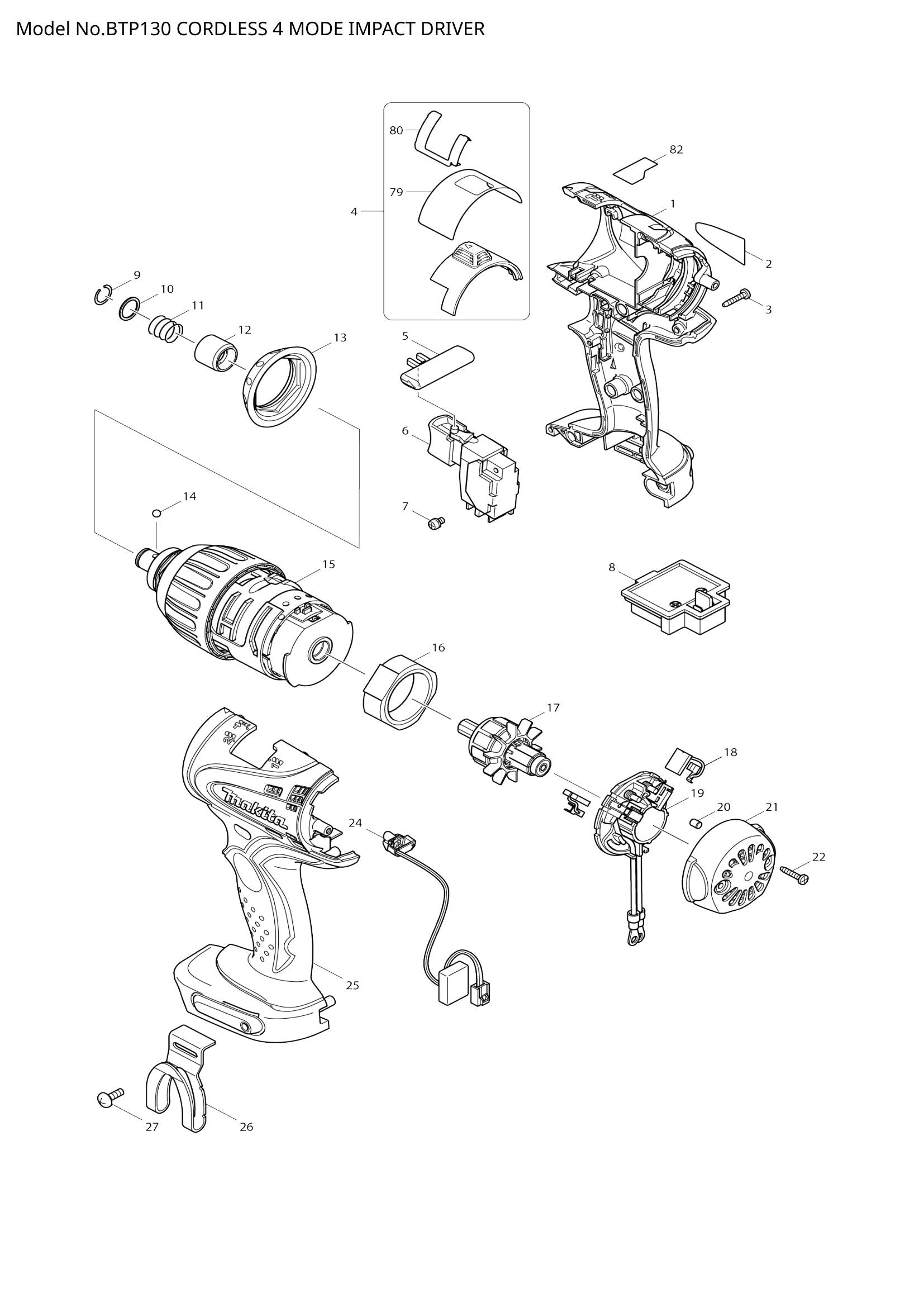 BTP130 exploded view