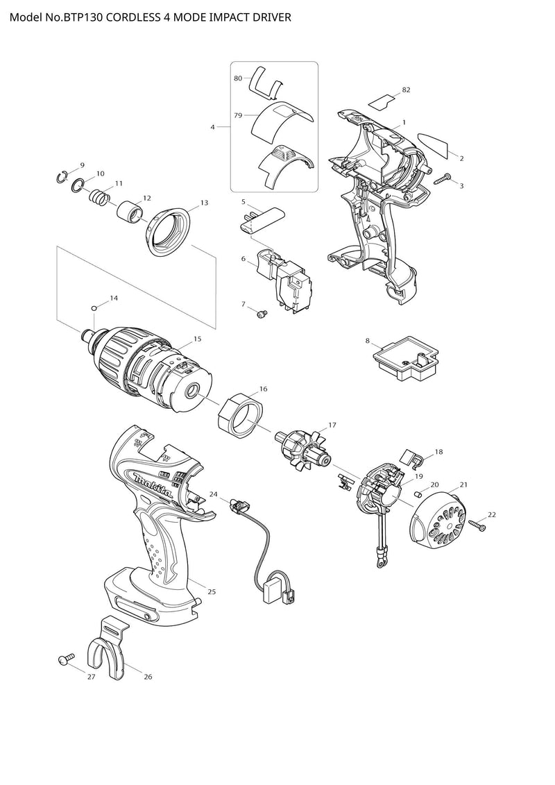 BTP130 exploded view