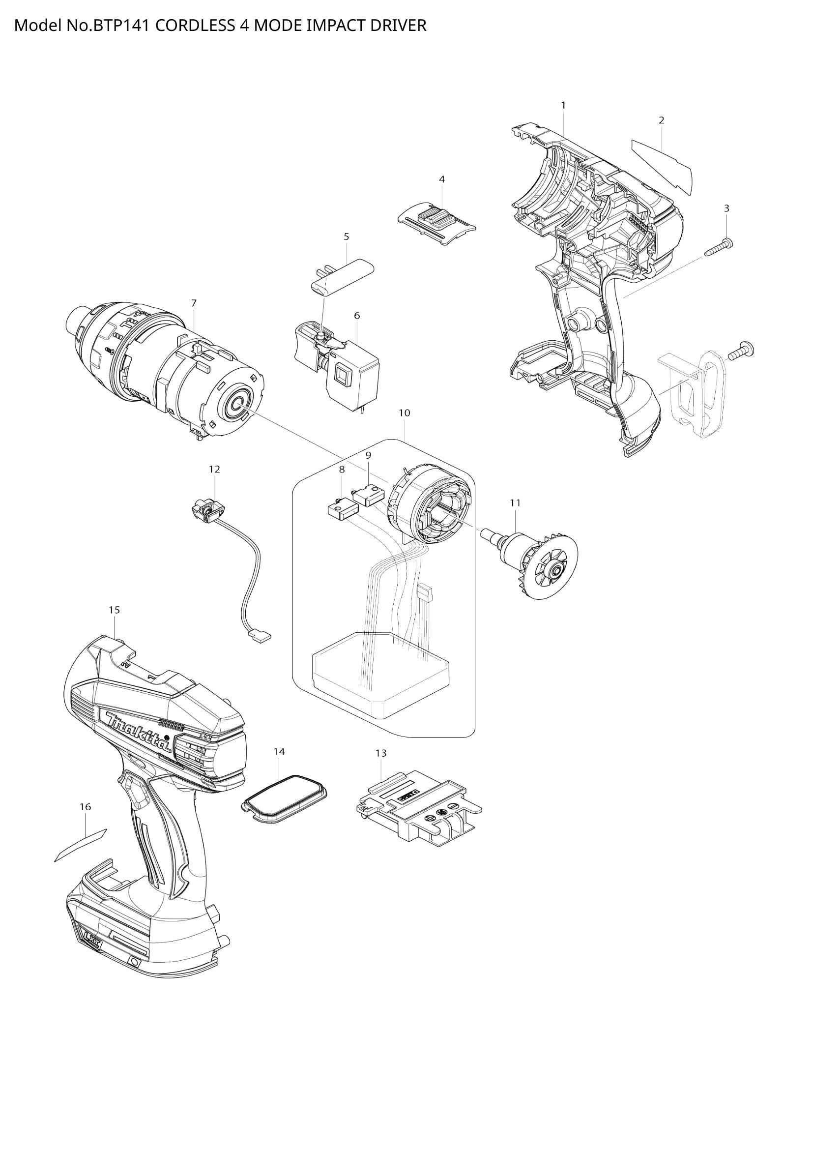BTP141 exploded view