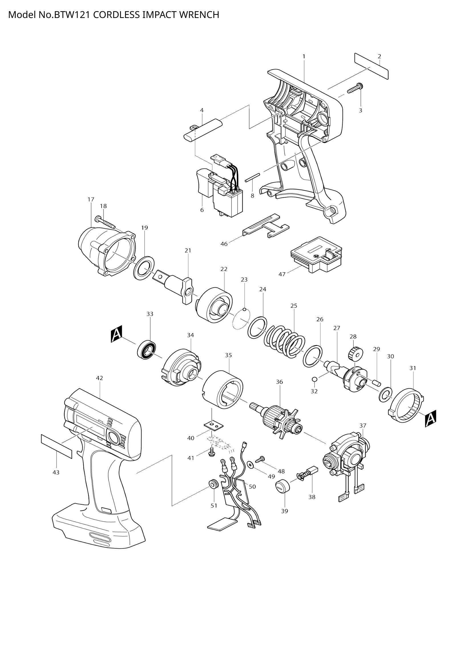 BTW121 exploded view