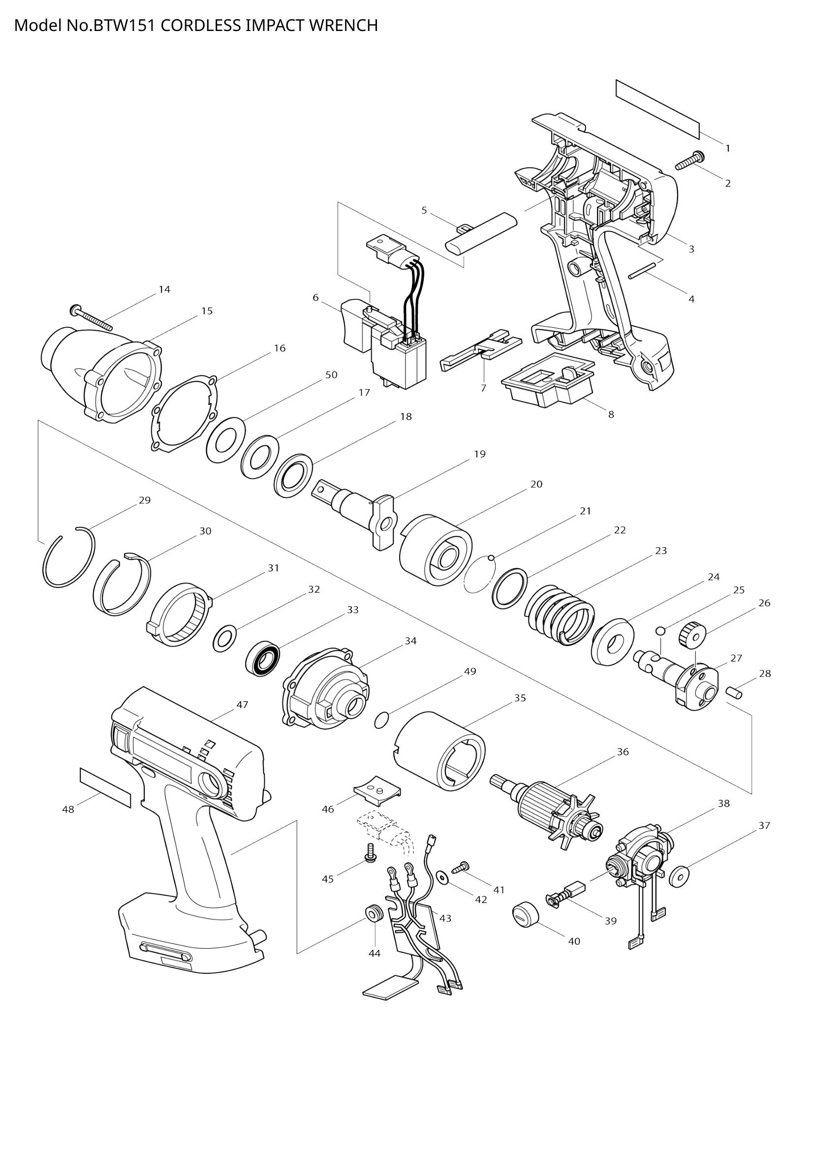 BTW151 exploded view