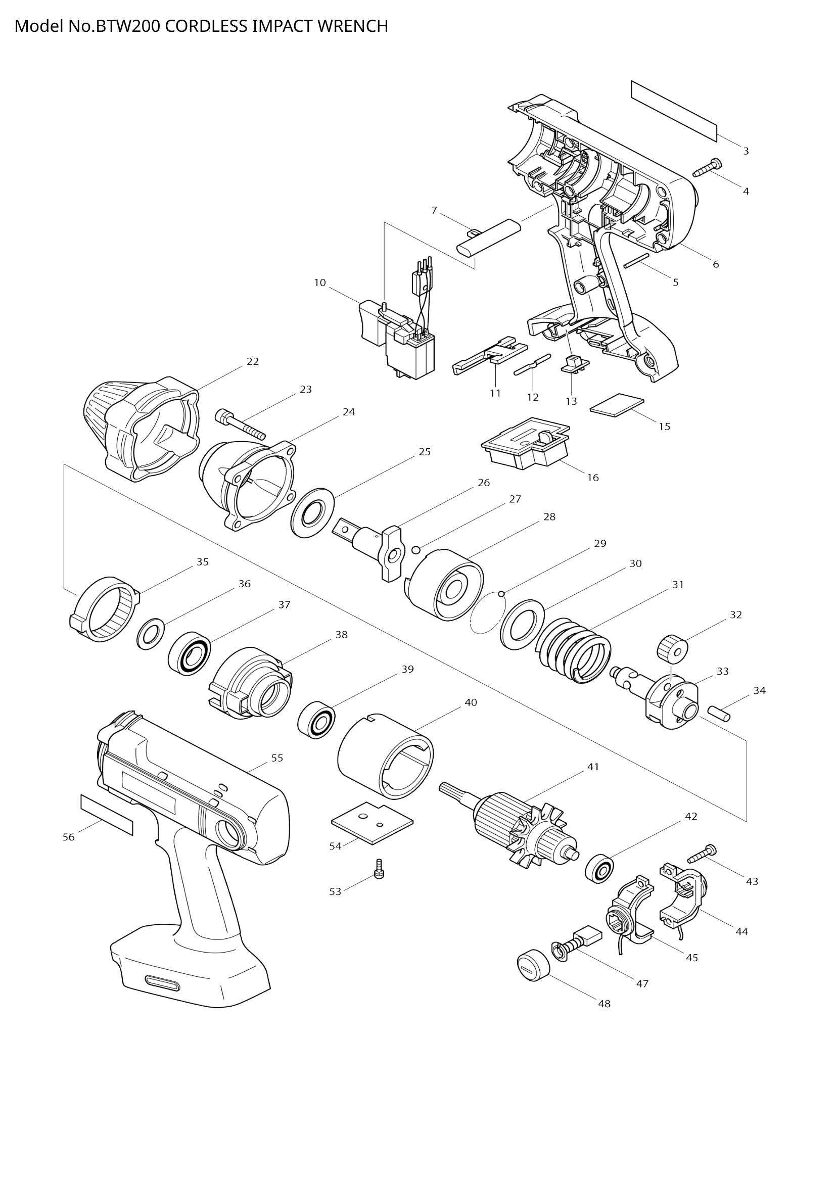 BTW200 exploded view