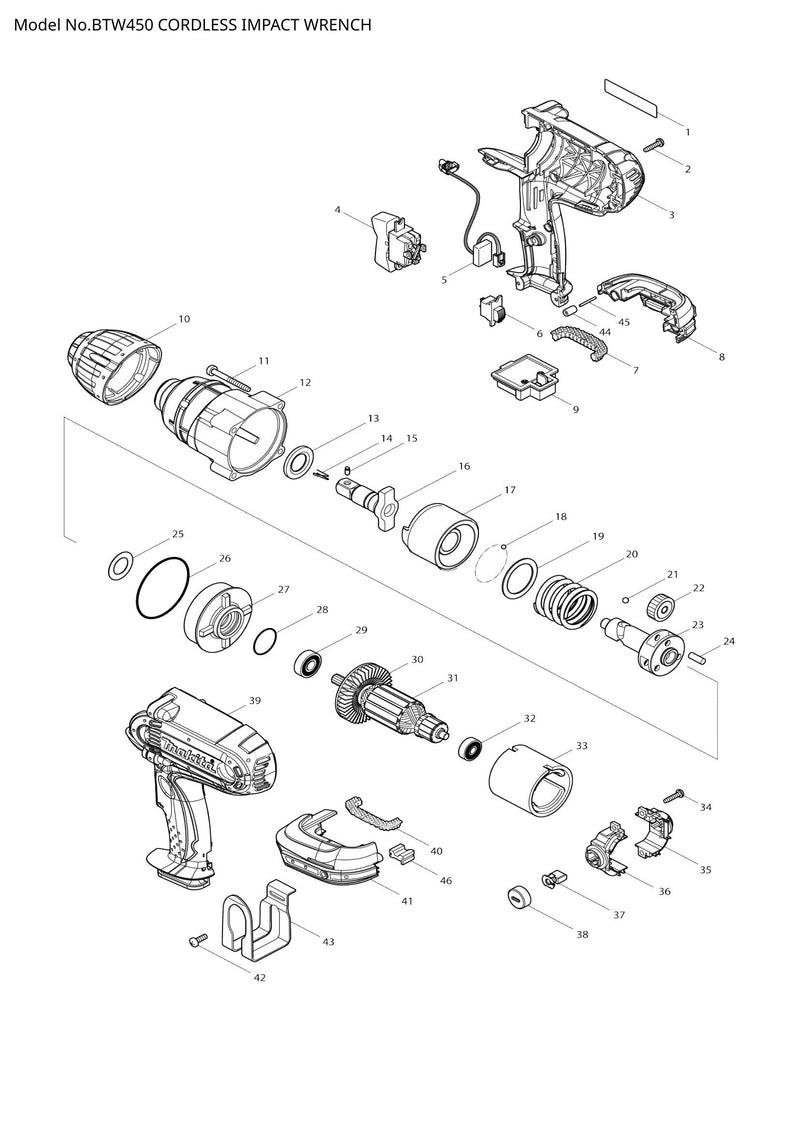 BTW450 exploded view
