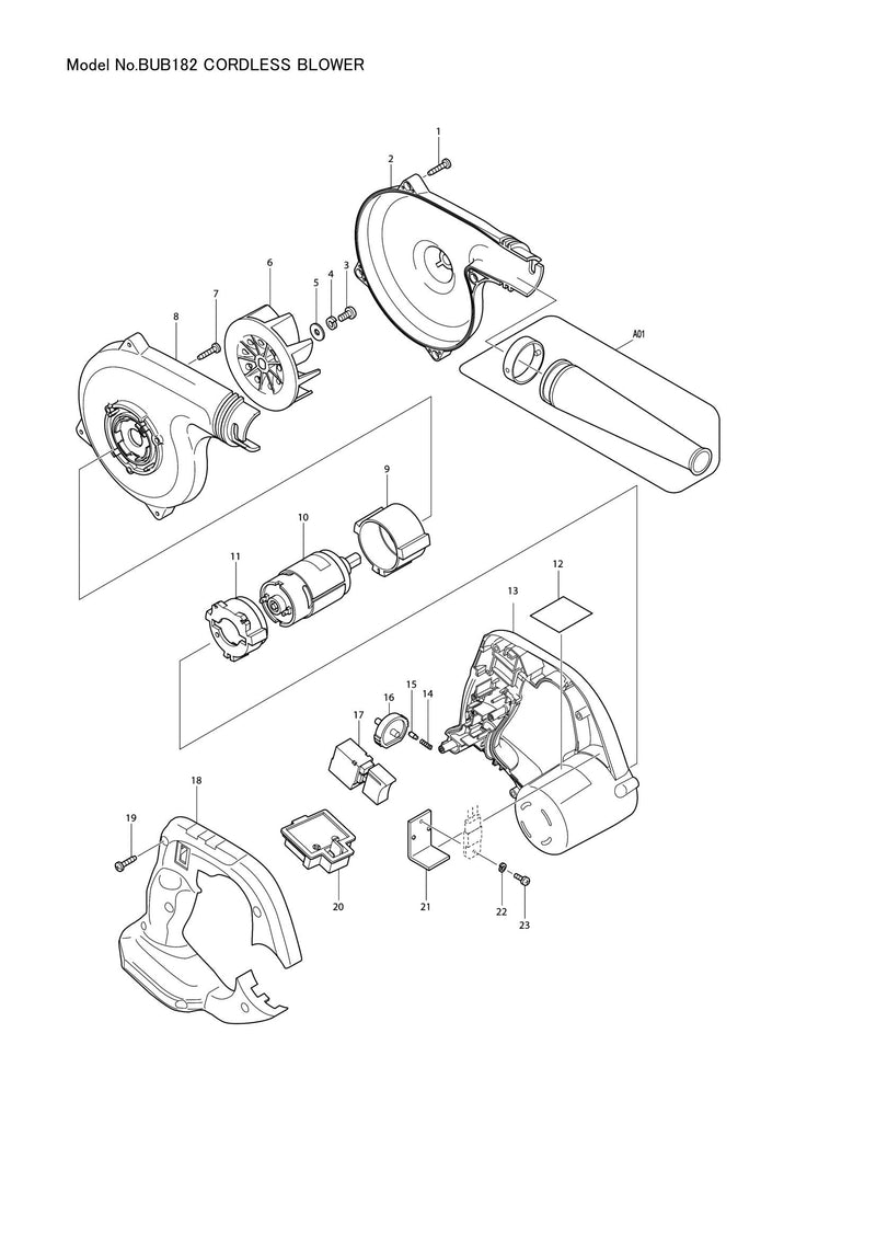 BUB182 exploded view