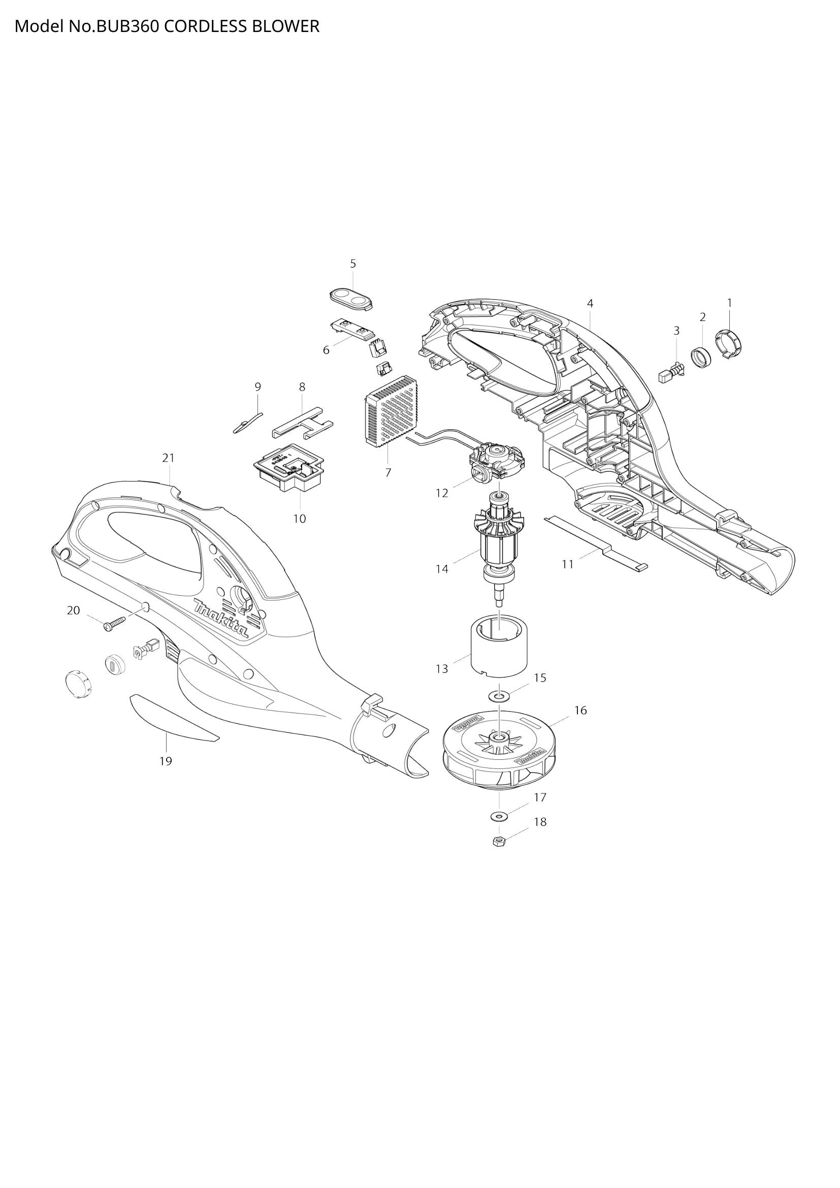BUB360 exploded view