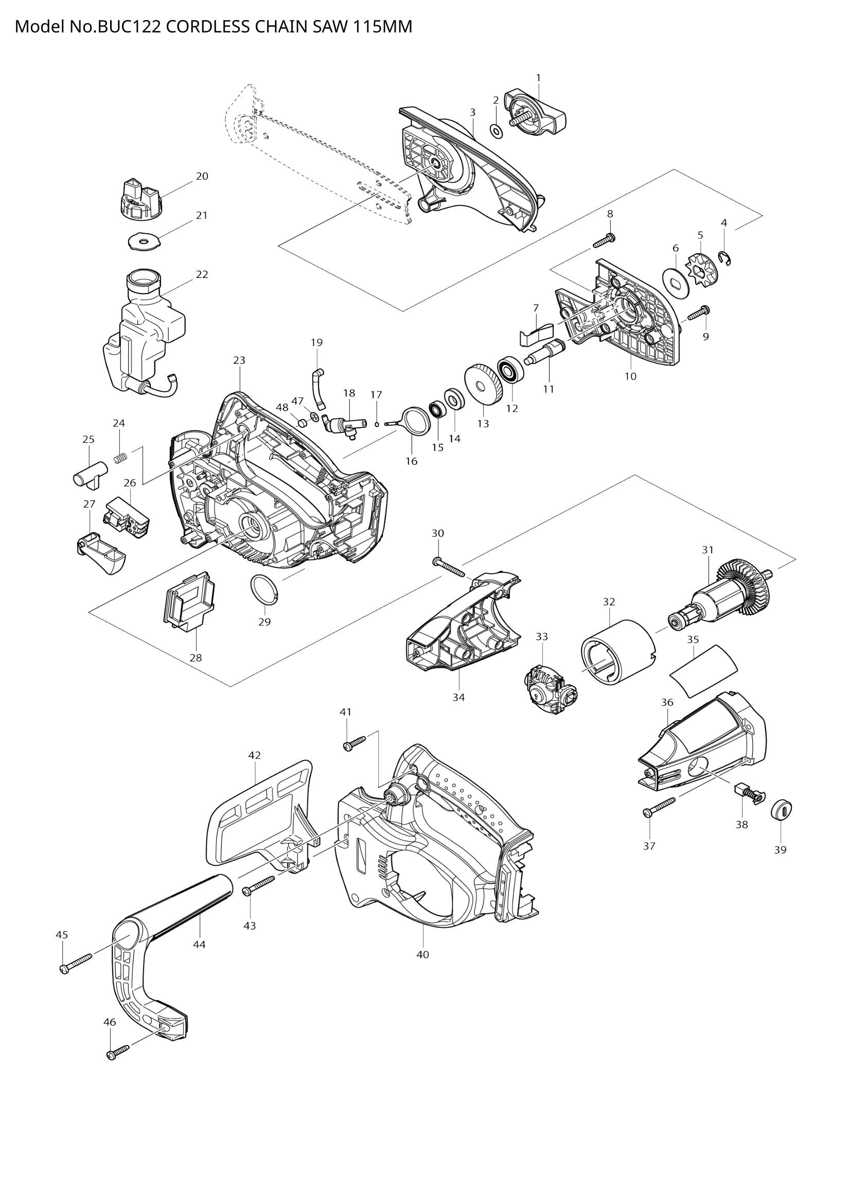 BUC122 exploded view