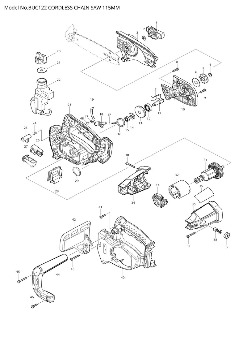 BUC122 exploded view