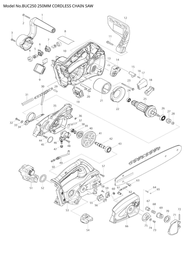 BUC250 exploded view
