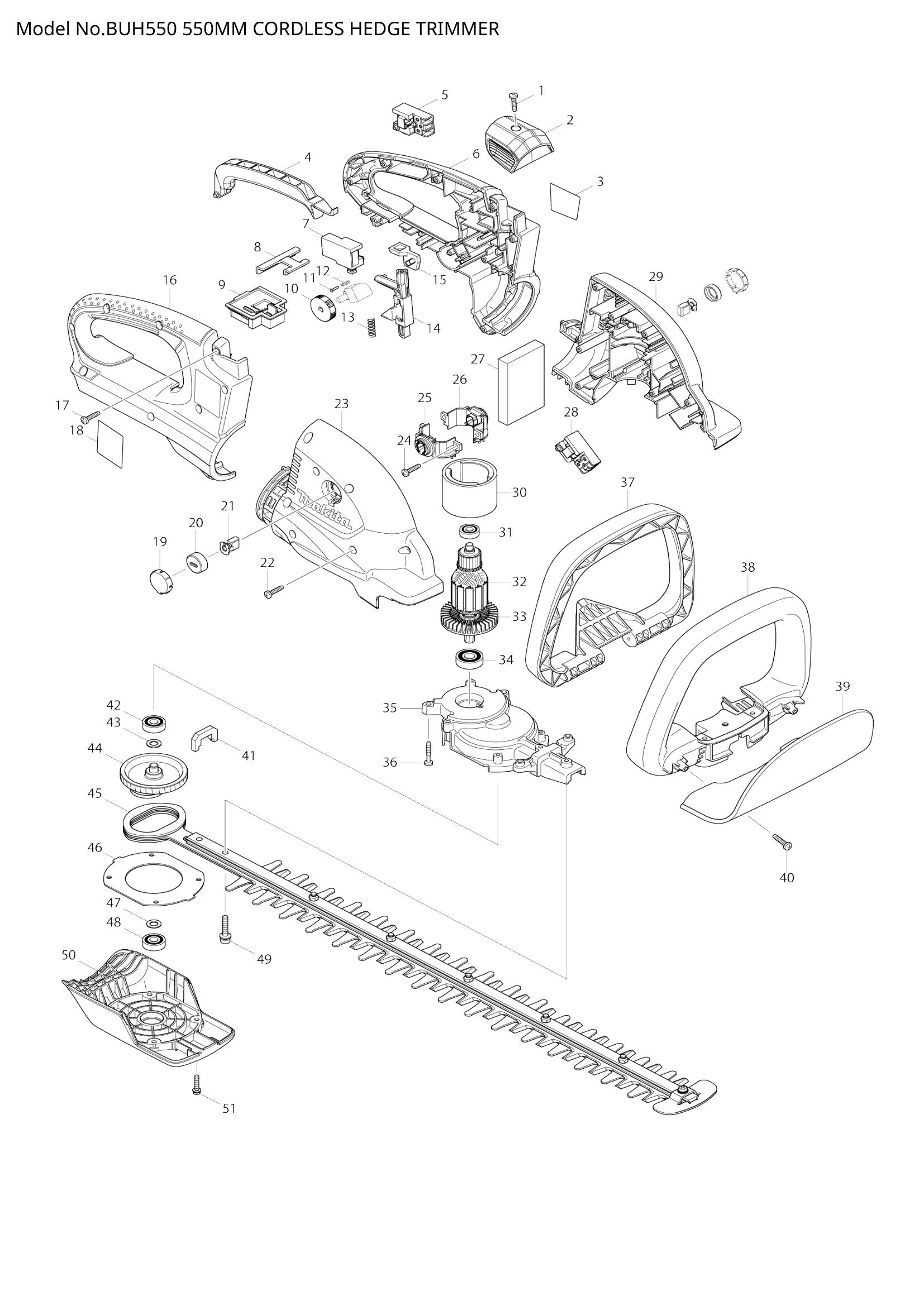 BUH550 exploded view