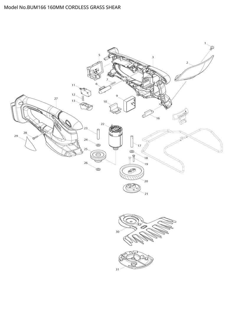 BUM166 exploded view