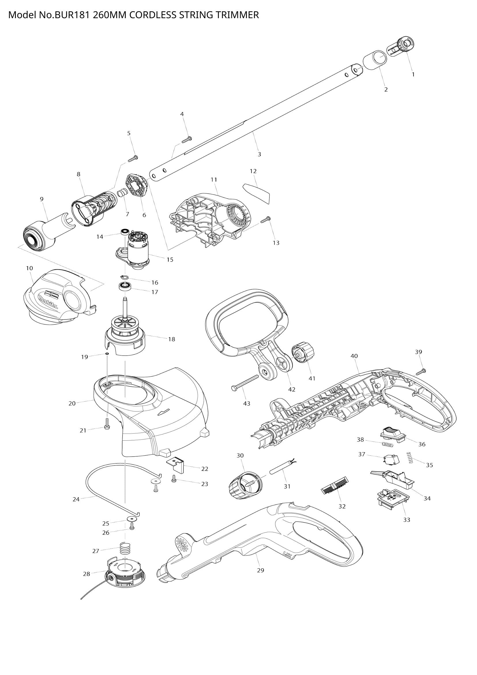 BUR181 exploded view