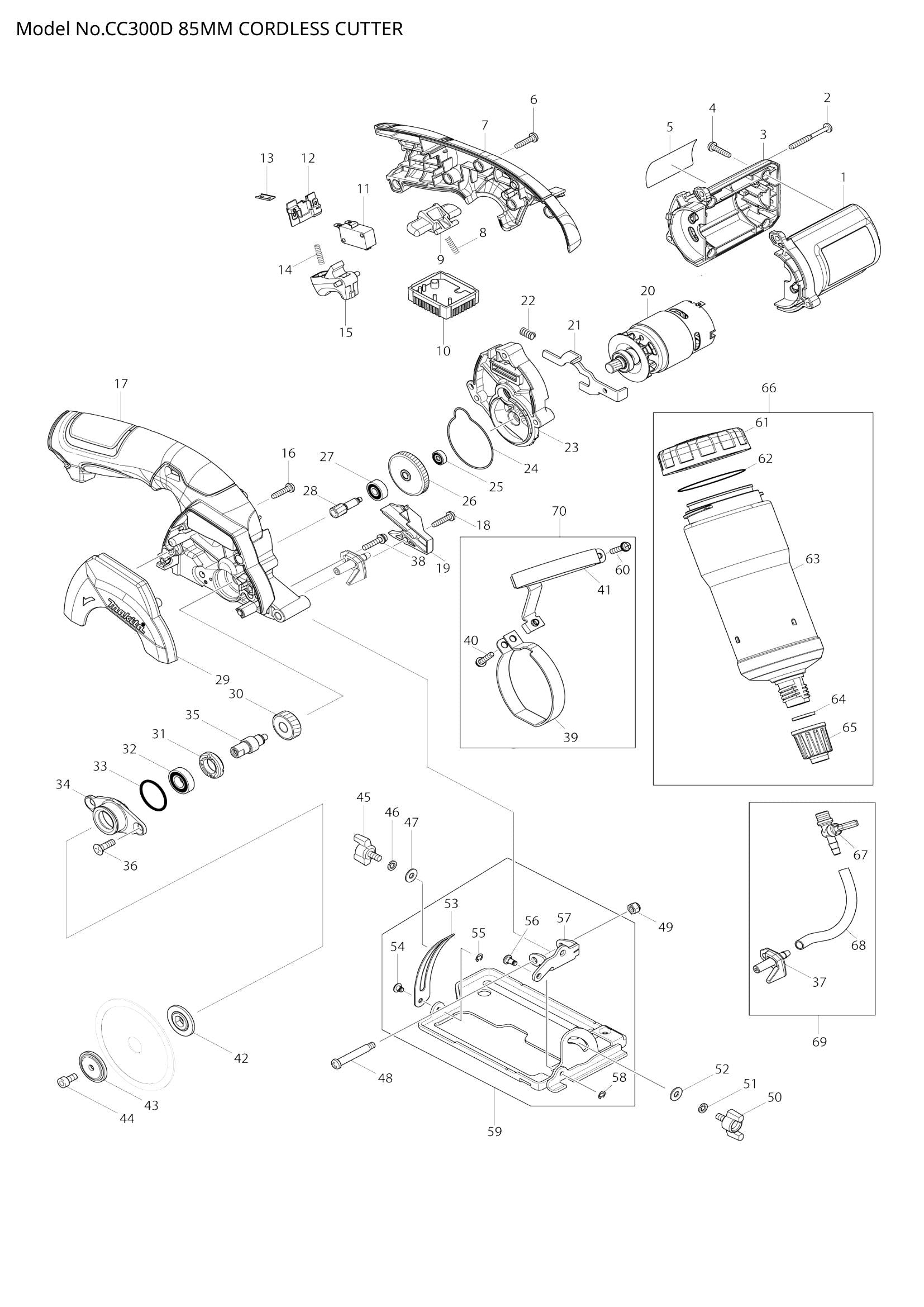 CC300D exploded view