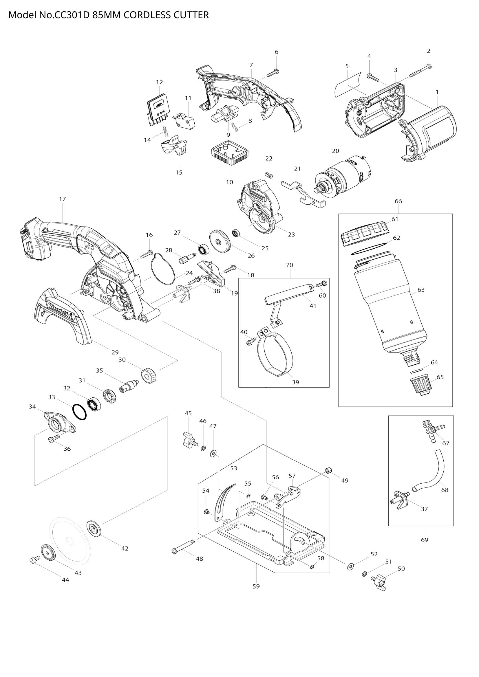 CC301D exploded view