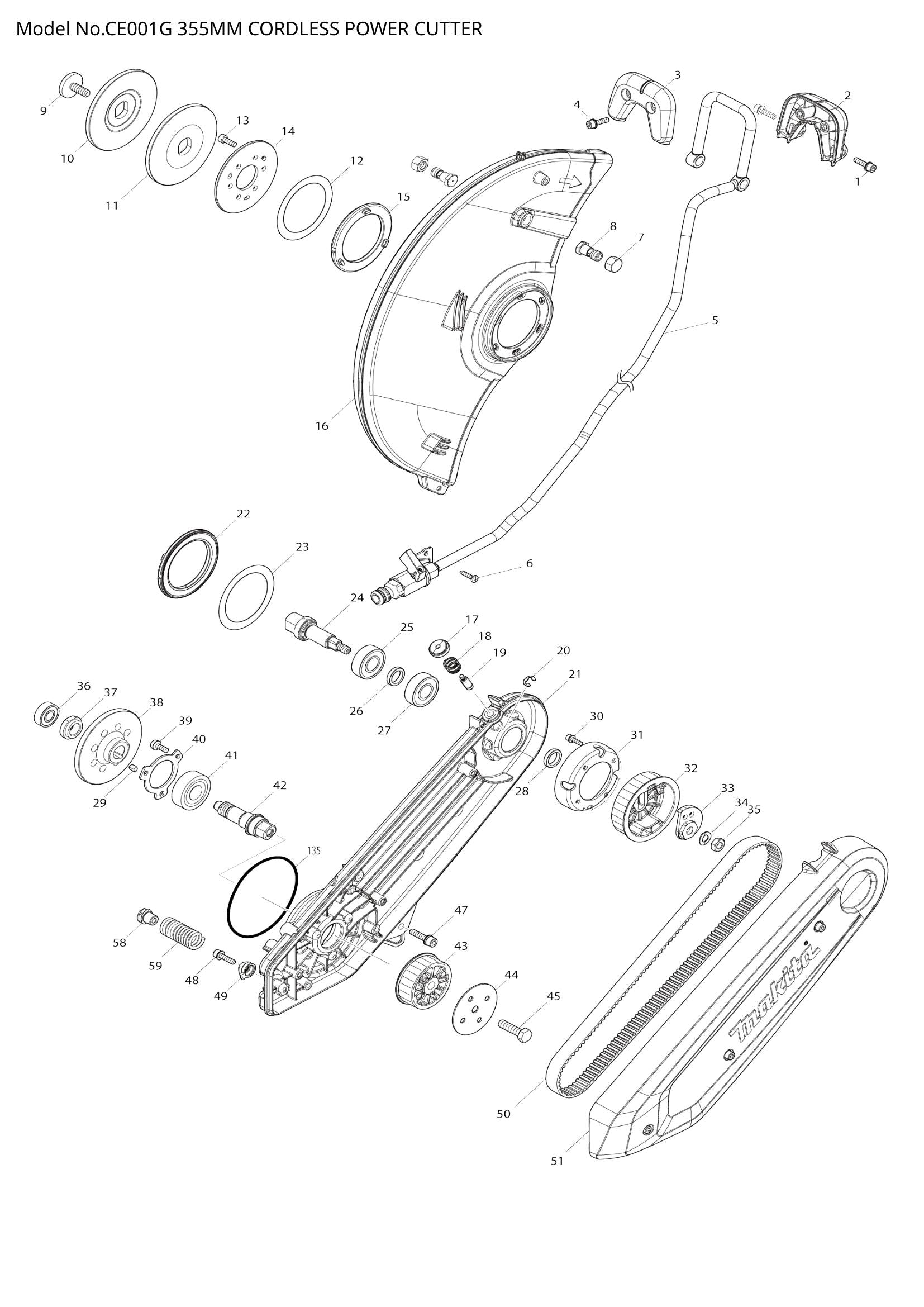 CE001G exploded view