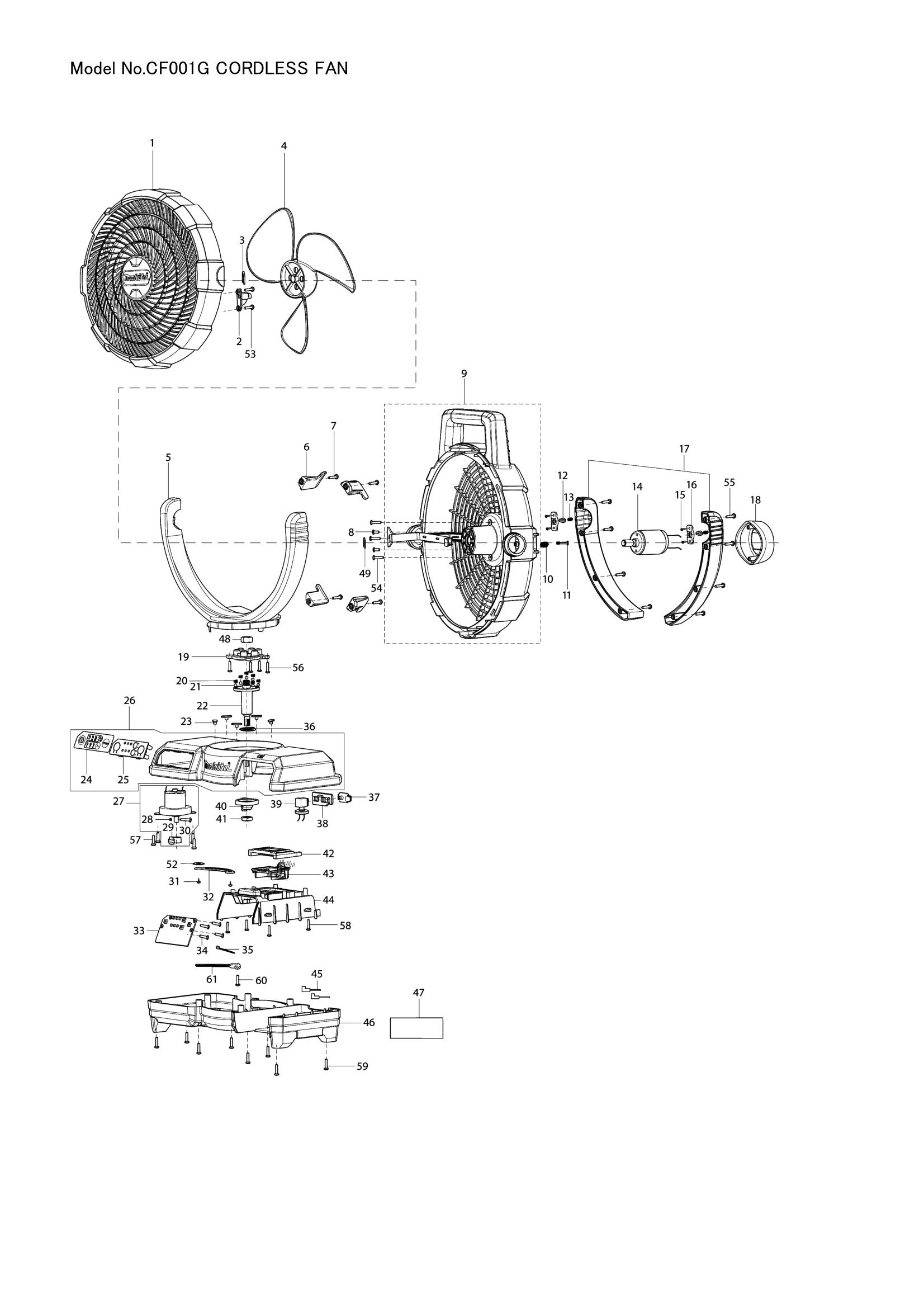 CF001G exploded view