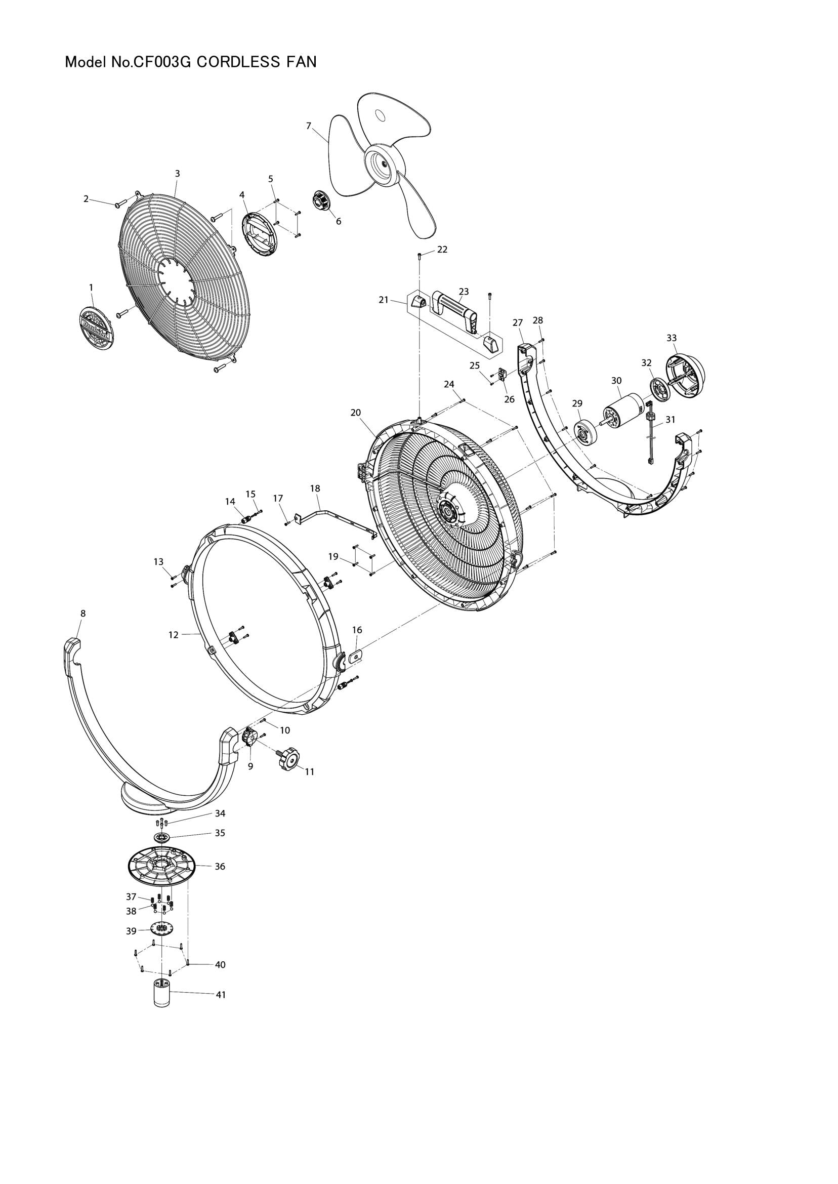 CF003G exploded view