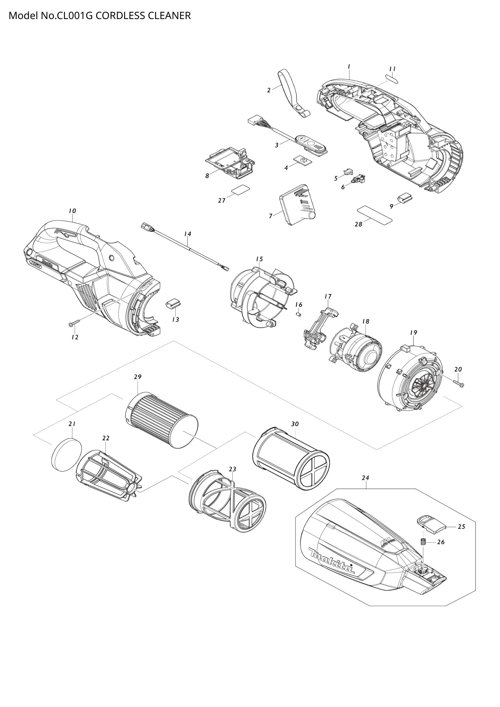 CL001G exploded view